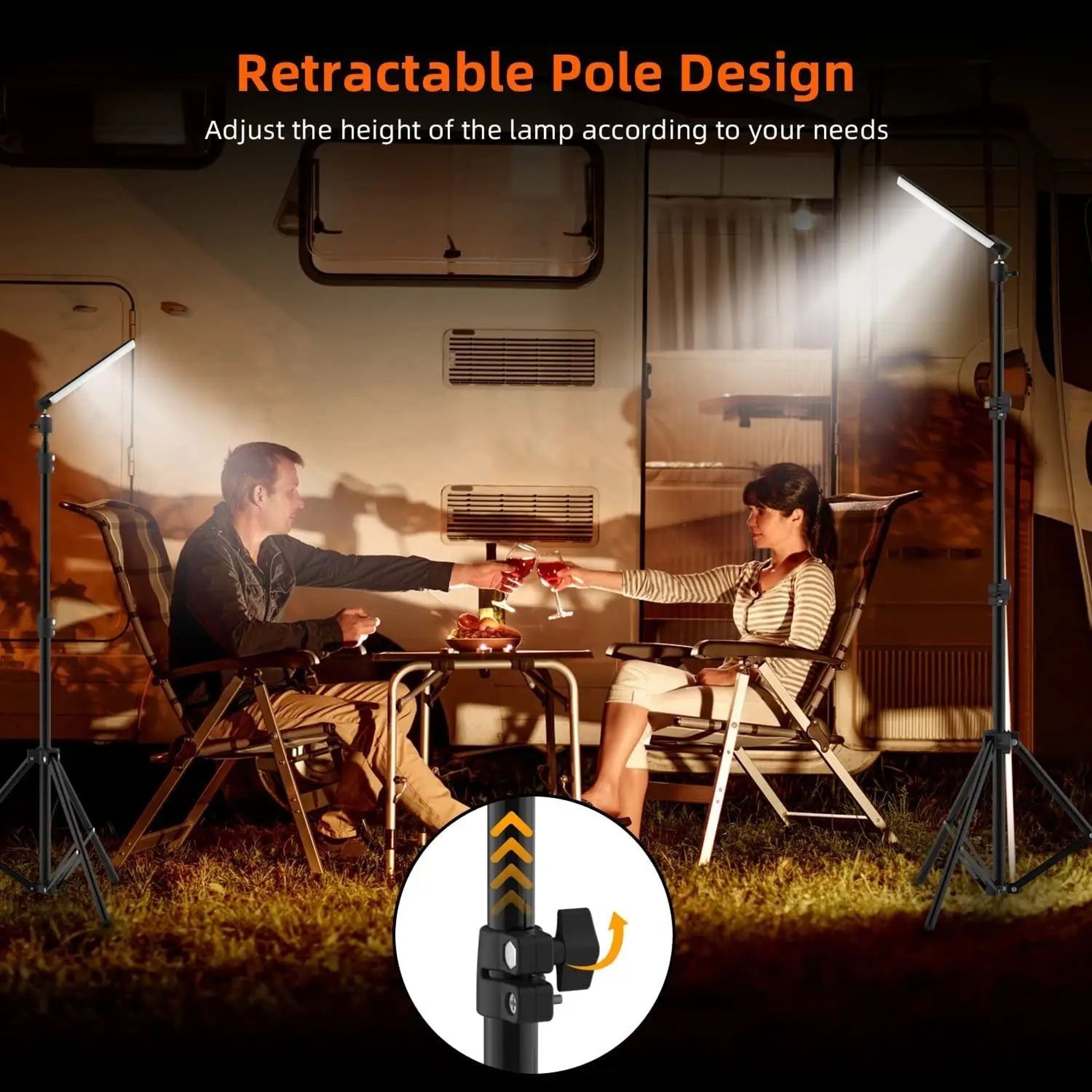 1680 Lumen LED Work Light With Adjustable Telescoping Tripod 5