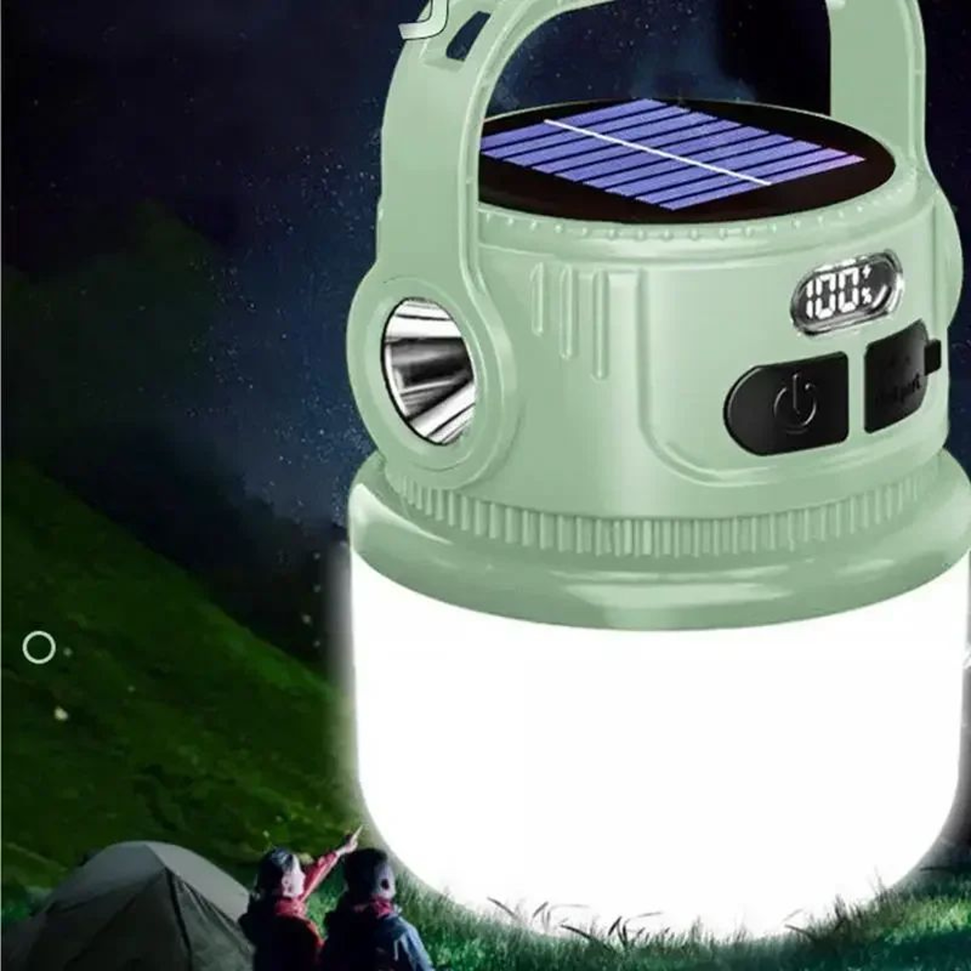 Portable Solar Rechargeable LED Camping Lantern And Flashlight 1