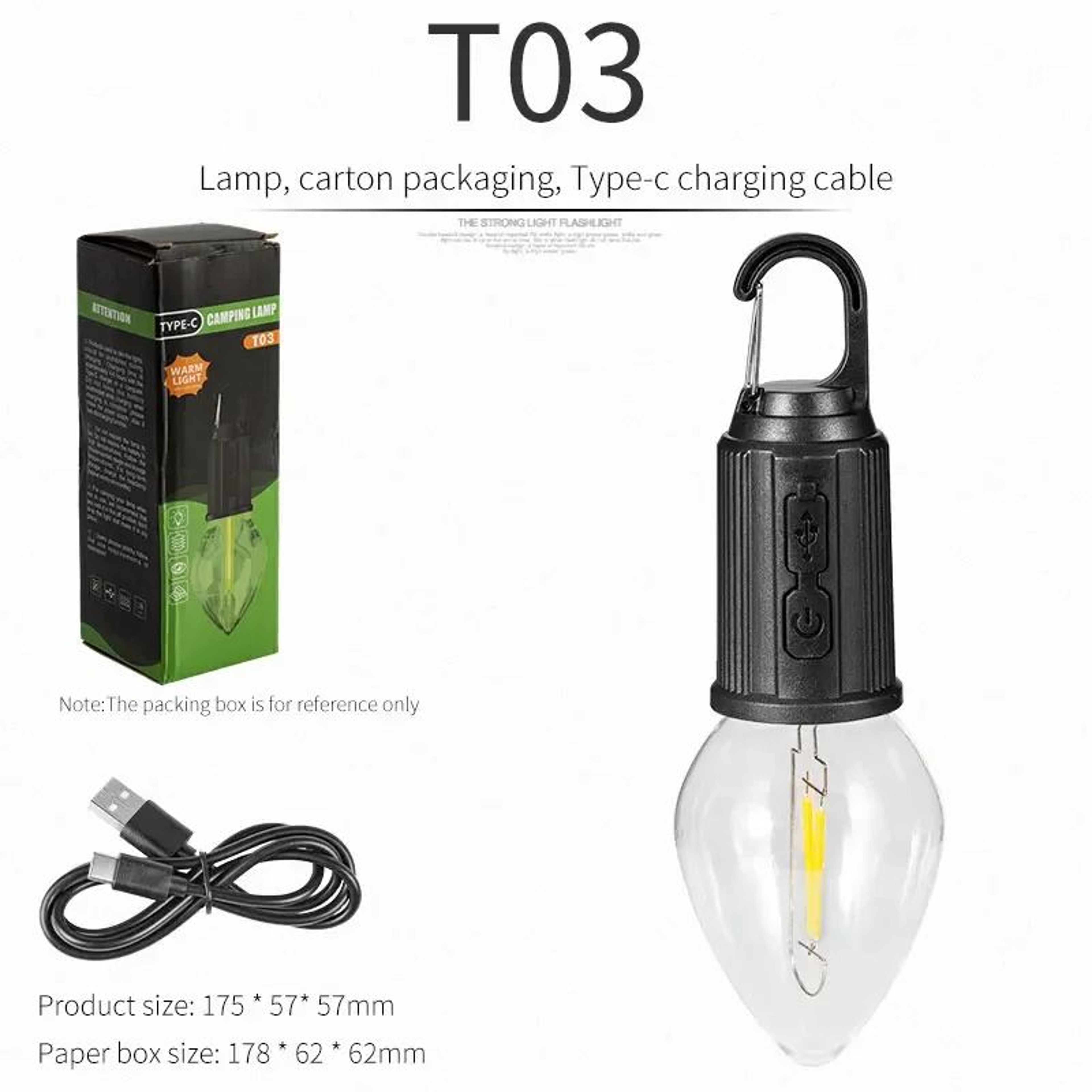 Portable Rechargeable LED Camping Lantern With Hanging Hook 8