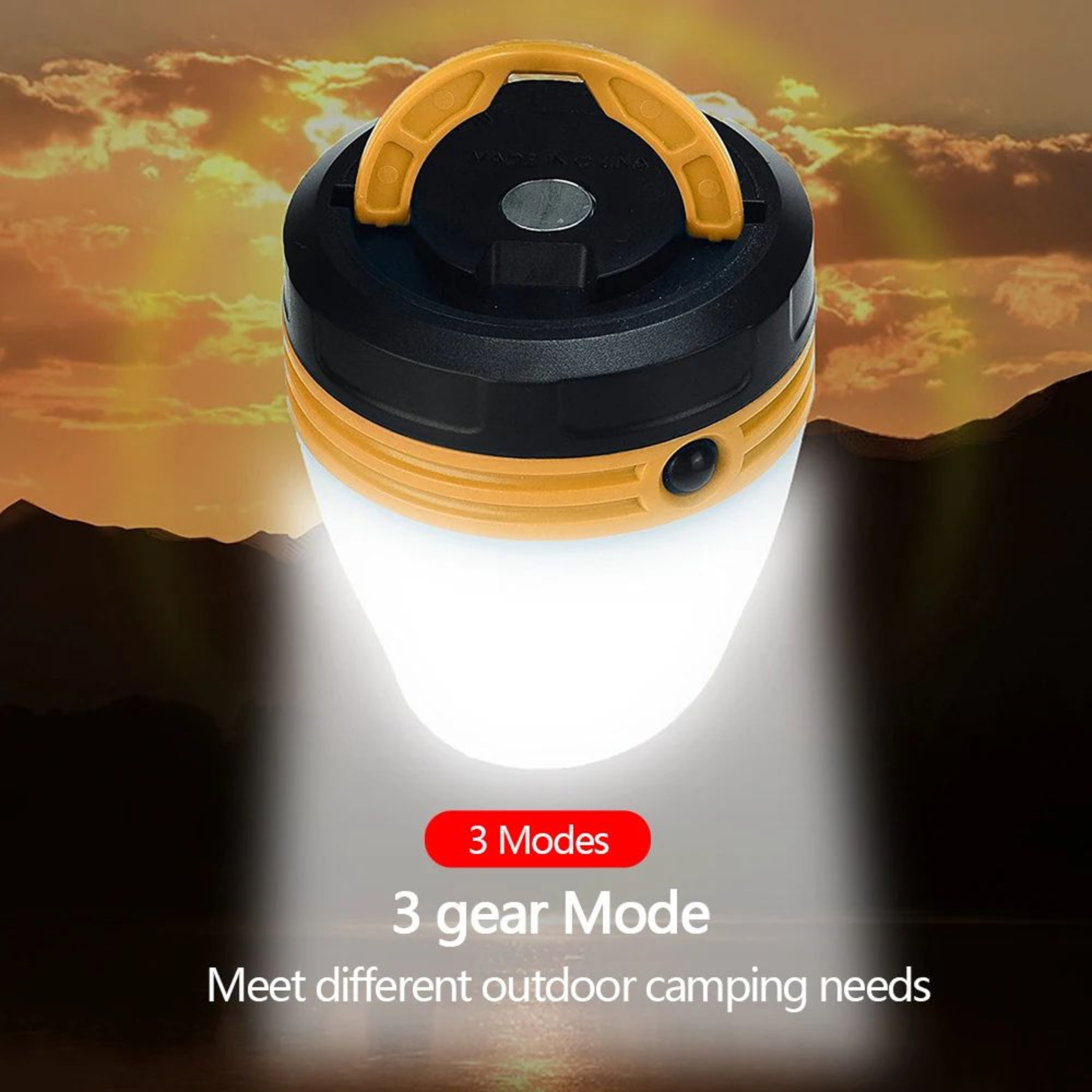 Portable LED Camping Tent Light With Magnetic Base And Hanging Design 2