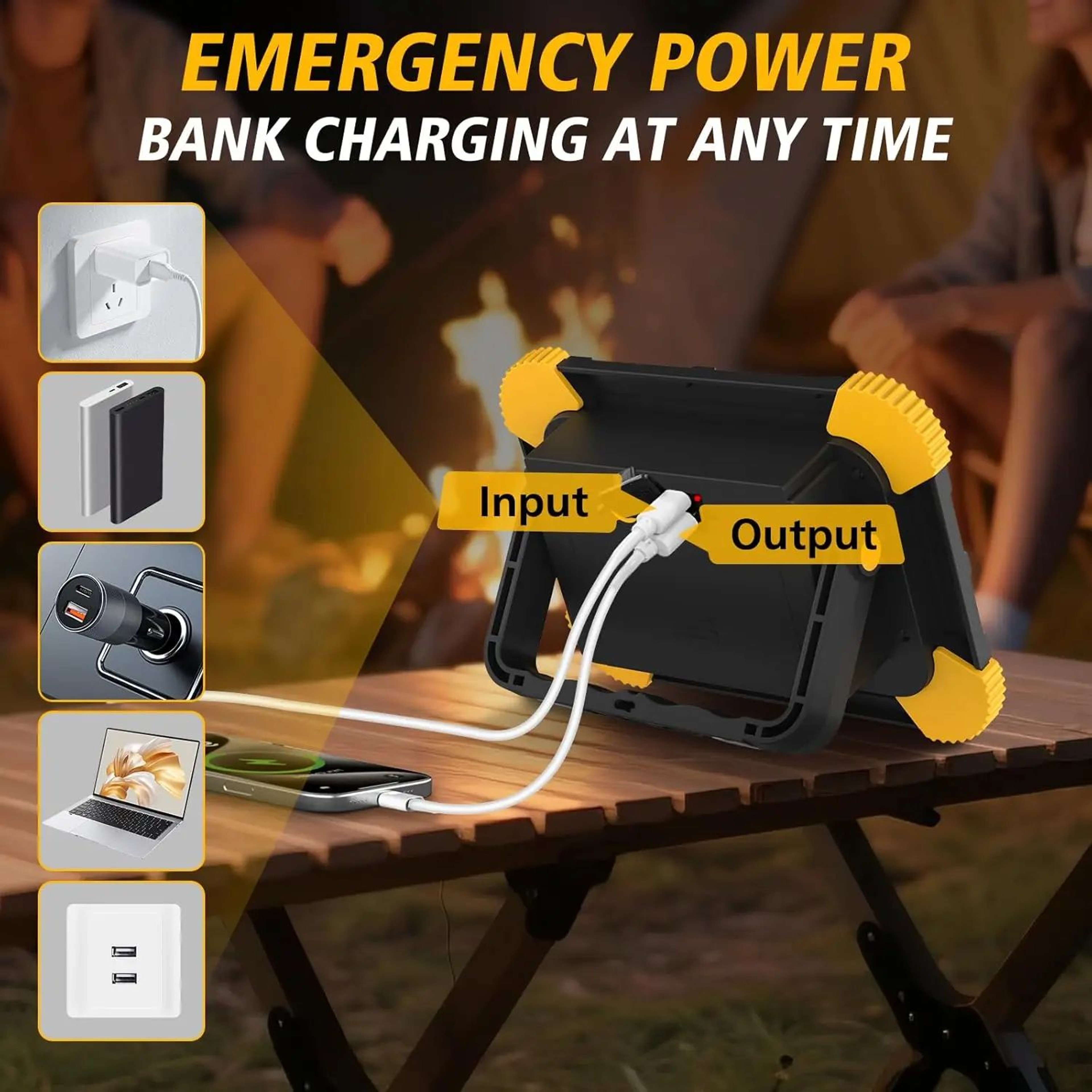 Portable Rechargeable LED Work Spotlight With 5 Lighting Modes 1