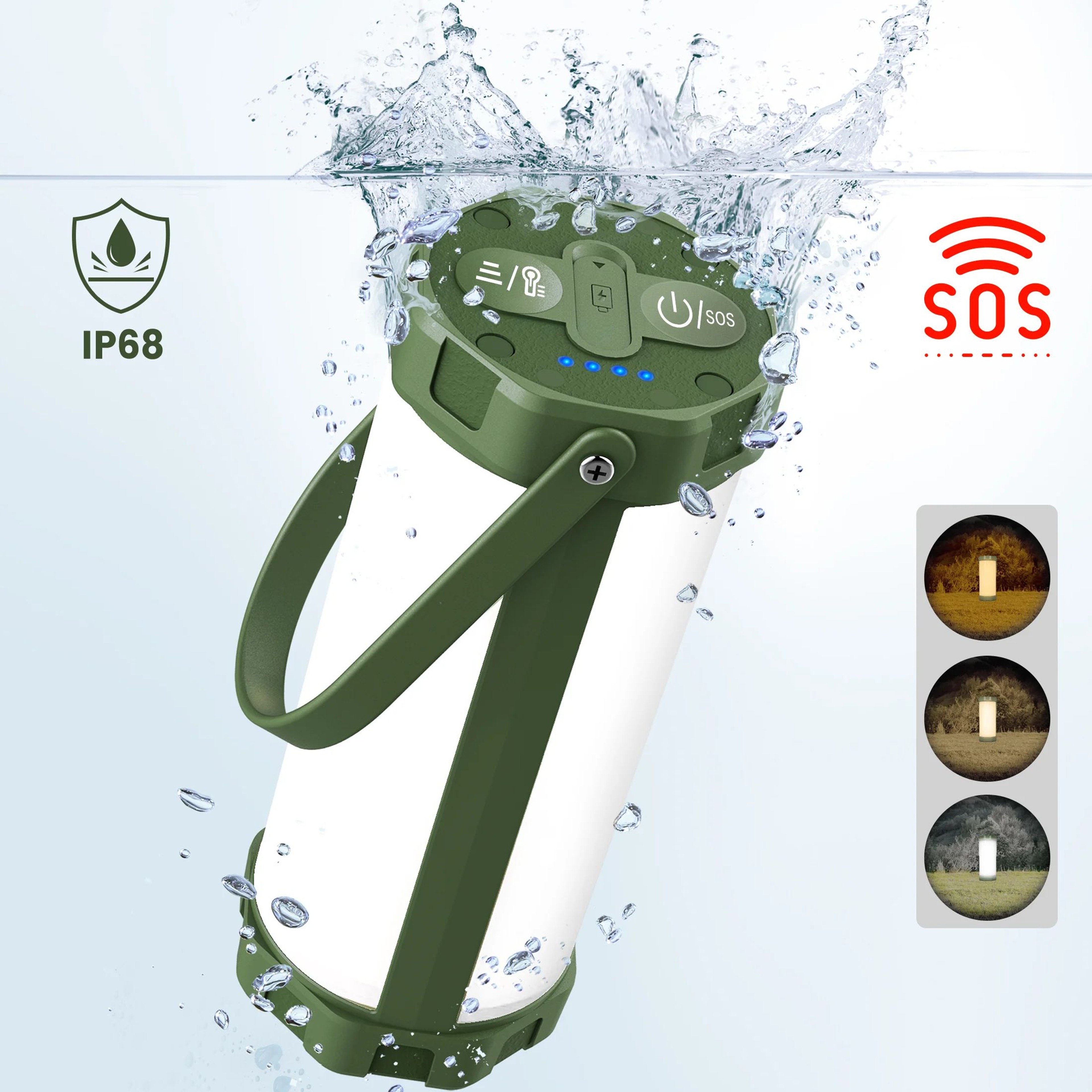 106 LED Rechargeable Camping Lantern With Power Bank 6