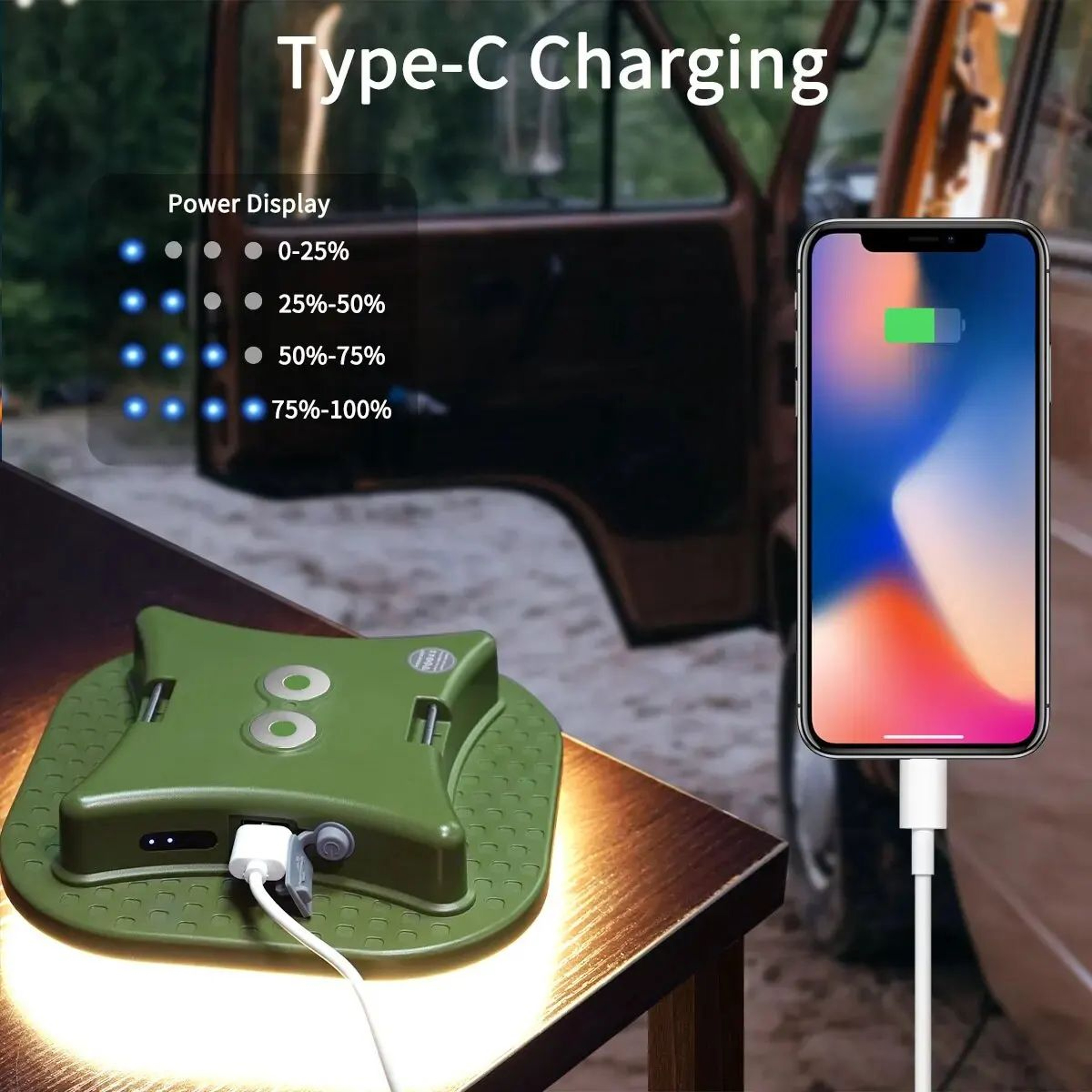 Rechargeable Magnetic LED Camping Work Light With Type C Charging 2