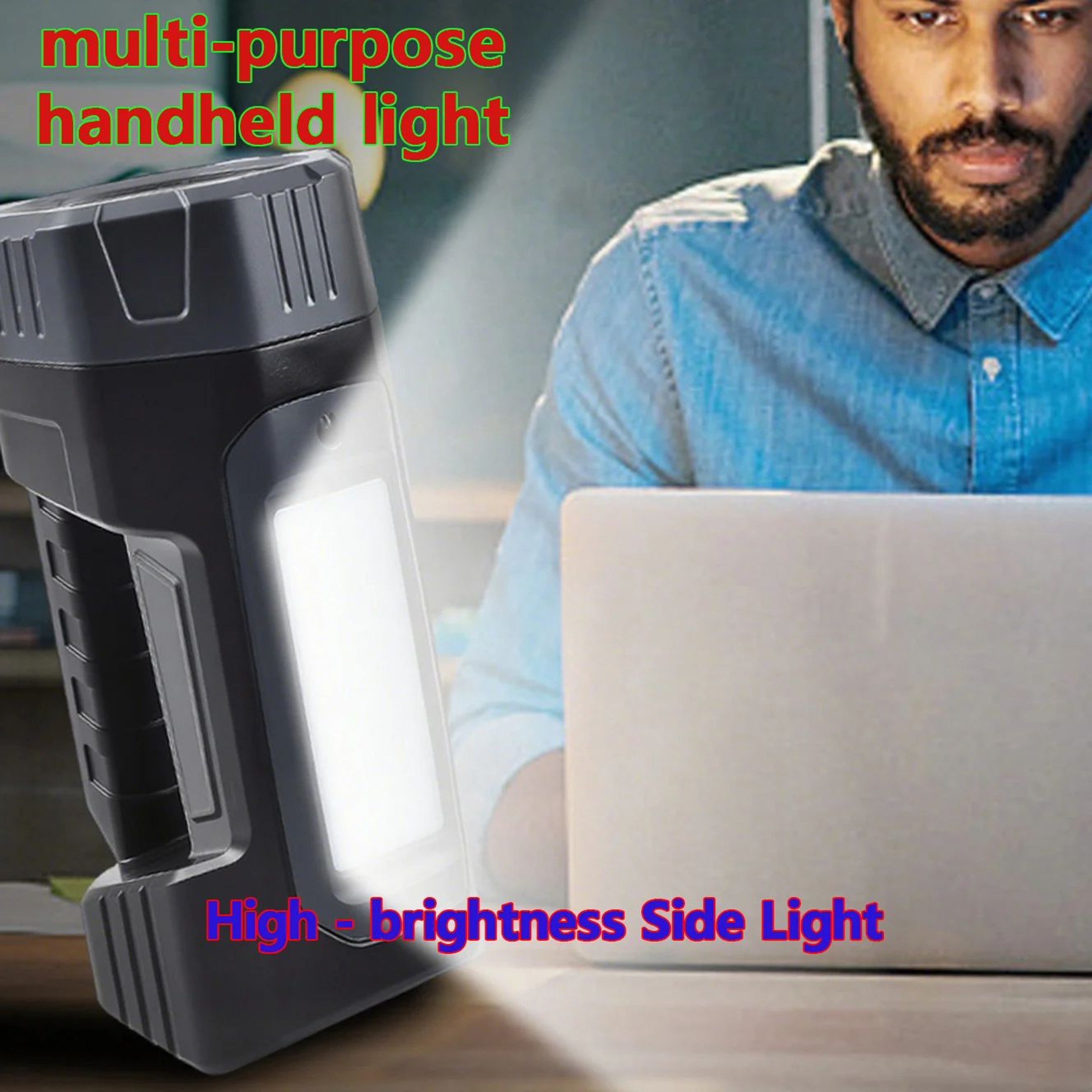 Portable Solar Rechargeable Super Bright LED Flashlight 1
