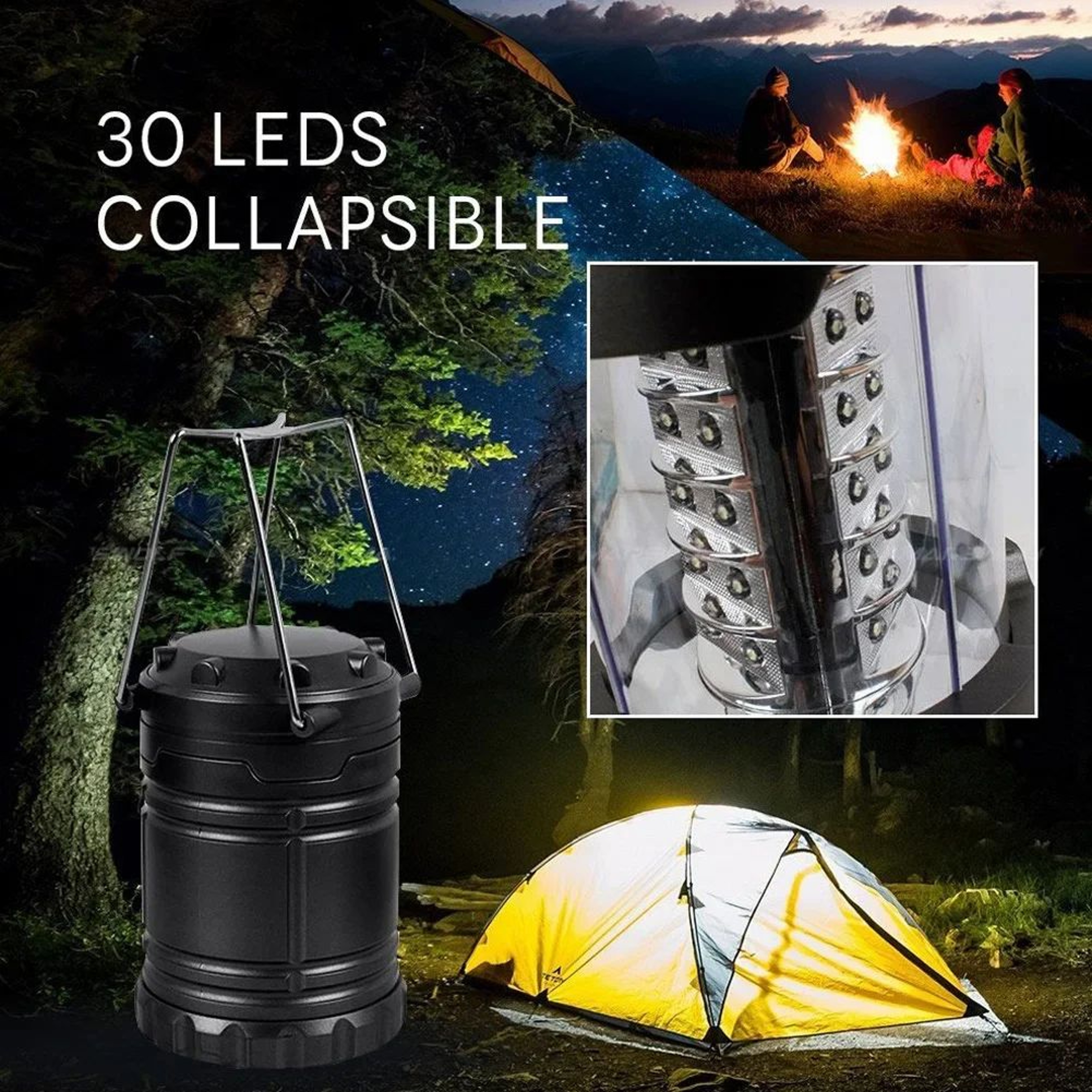30 LED Waterproof Portable Camping Tent Lantern 0