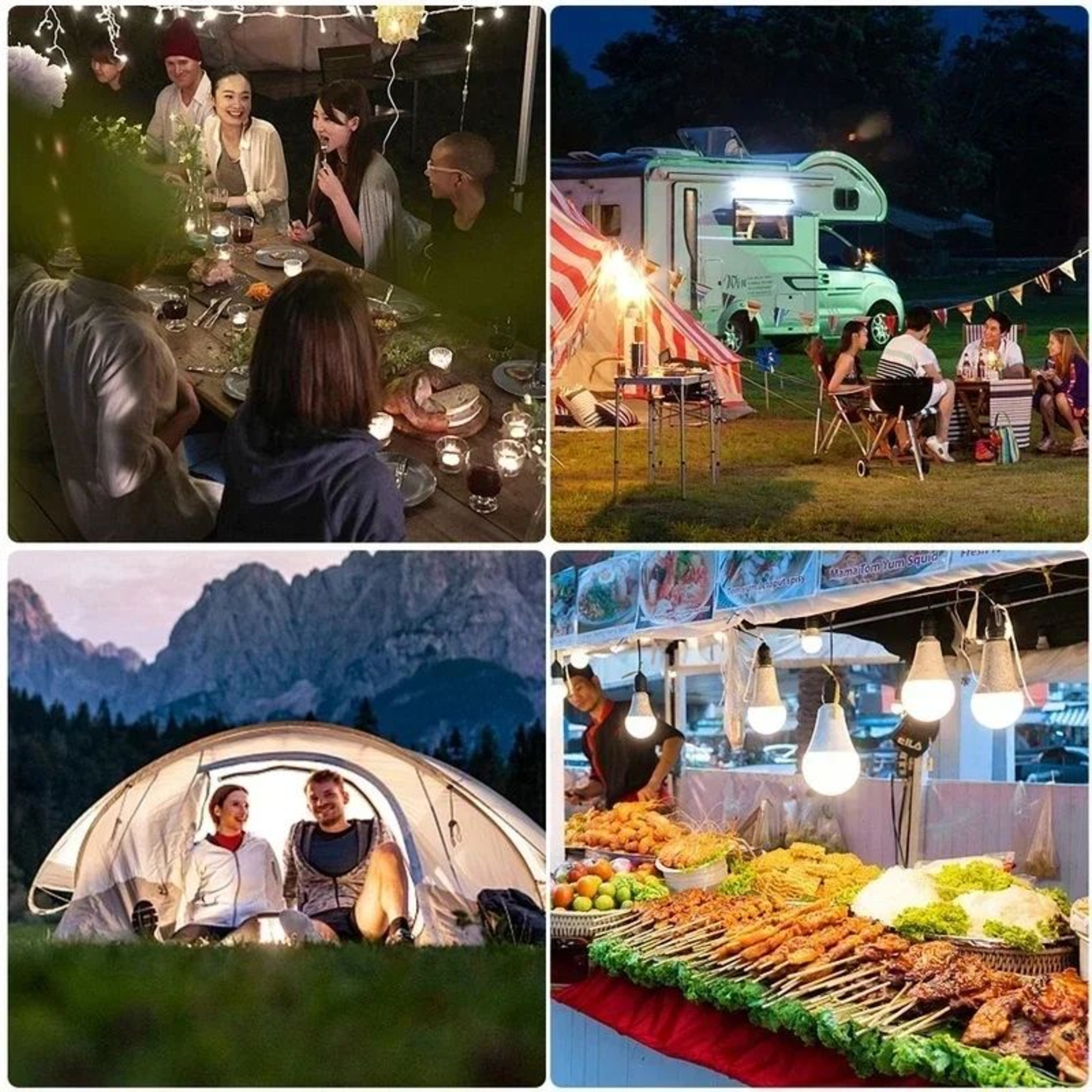 7W USB Portable LED Camping Bulb Hanging Tent Light 3