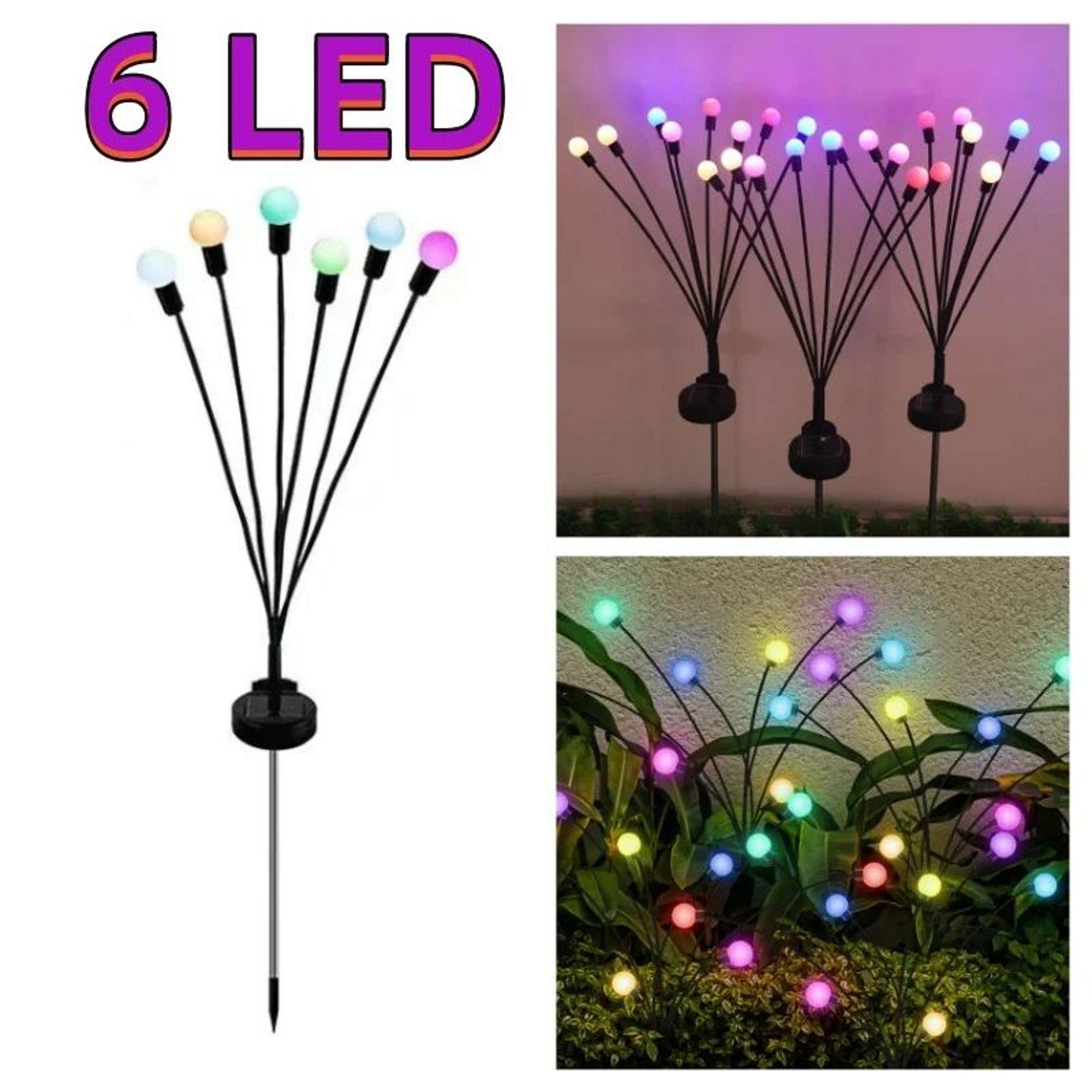Solar LED Firework Firefly Garden Lights For Outdoor Decoration 16