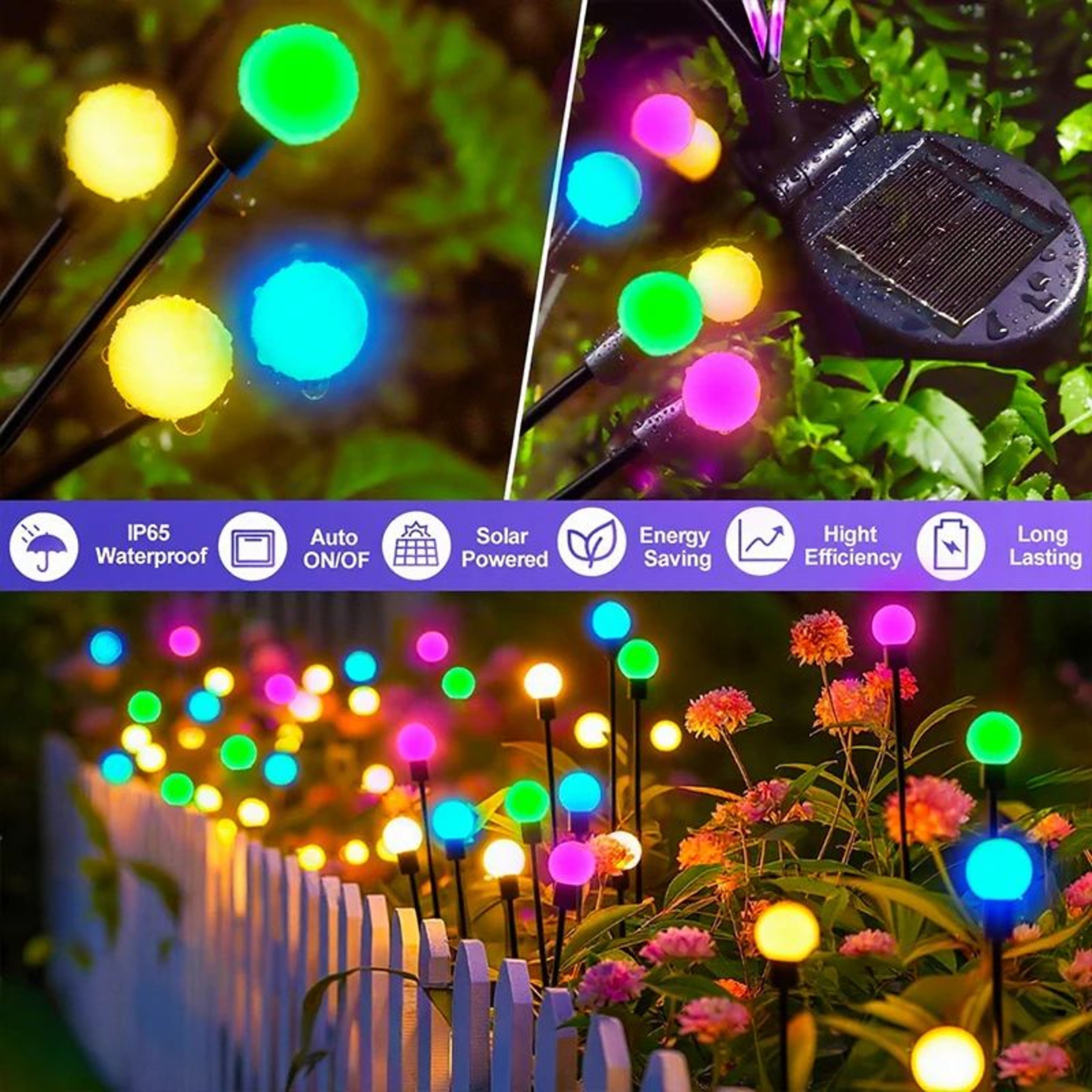Solar LED Firefly Garden Lights For Yard And Patio Decoration 3