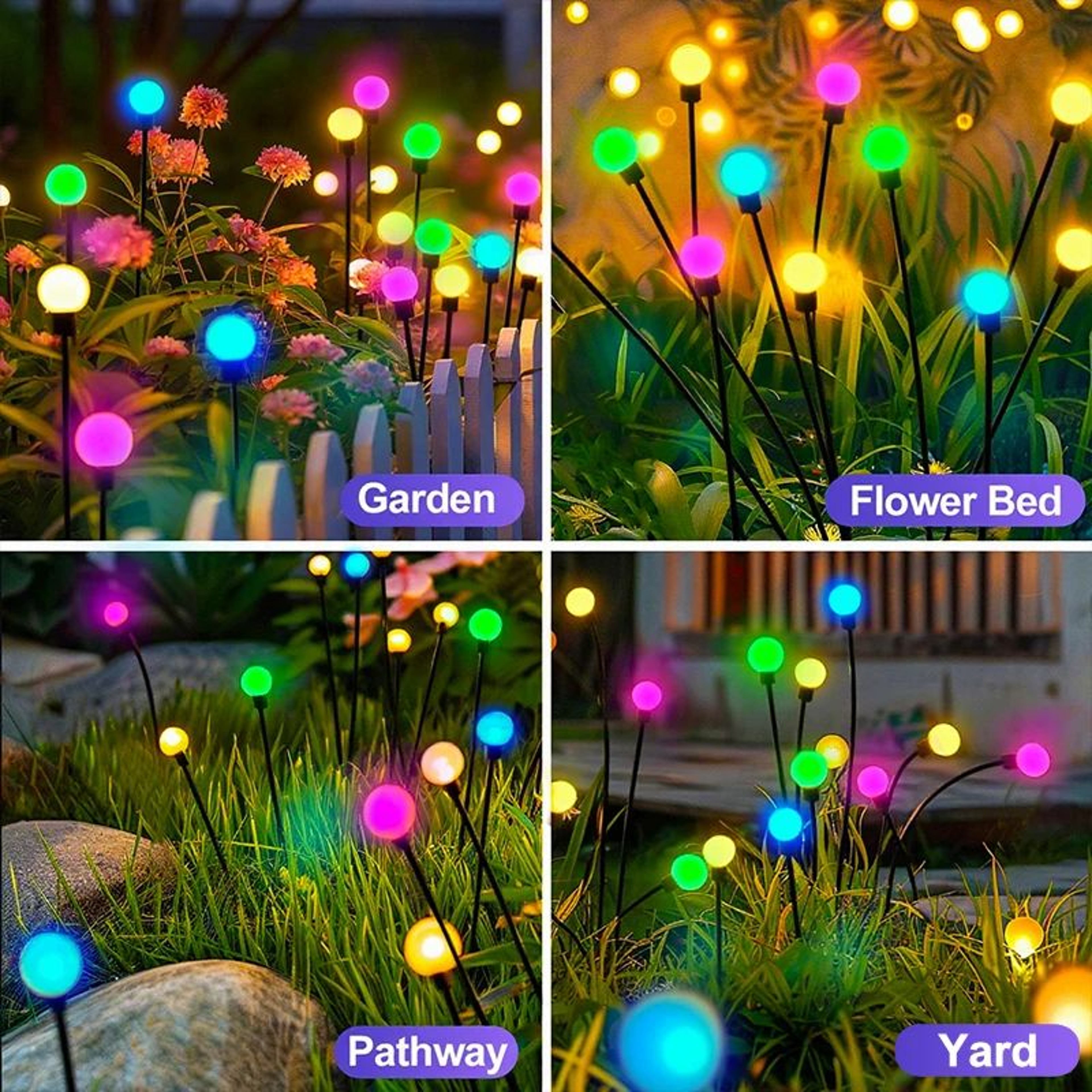 Solar LED Firefly Garden Lights For Yard And Patio Decoration 4
