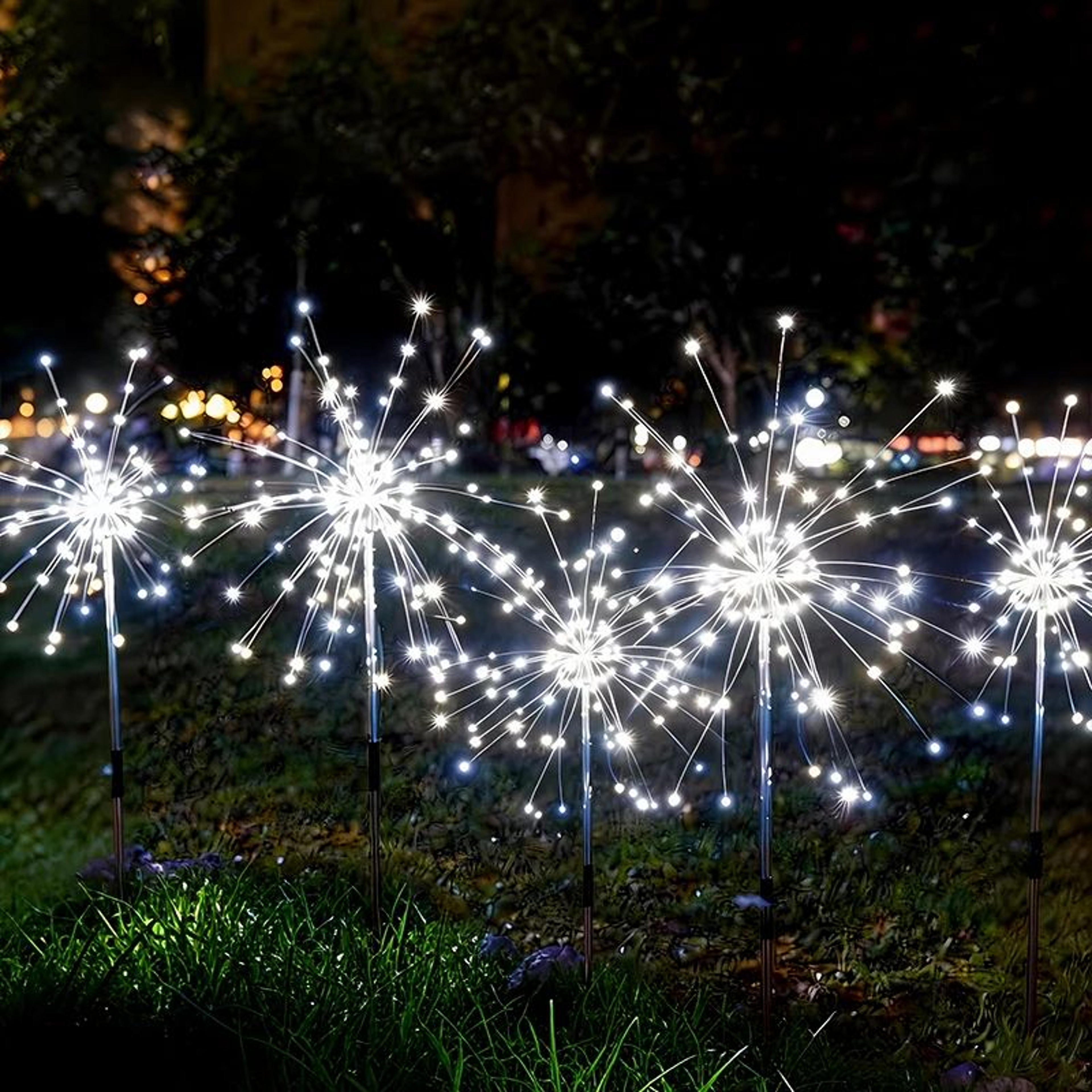 Solar Firework LED Ground Stake Garden Lights 3