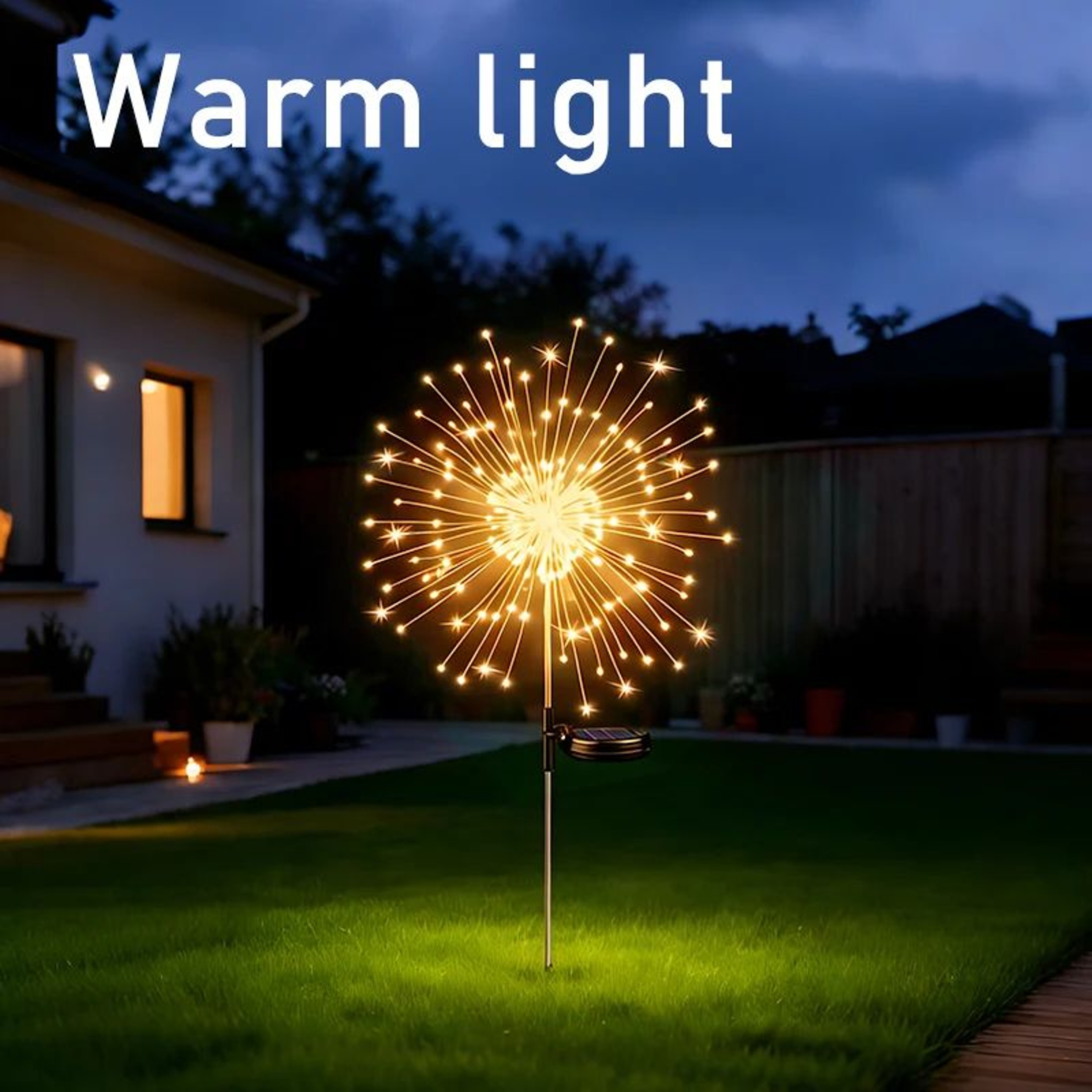 Solar Firework LED Ground Stake Garden Lights 7