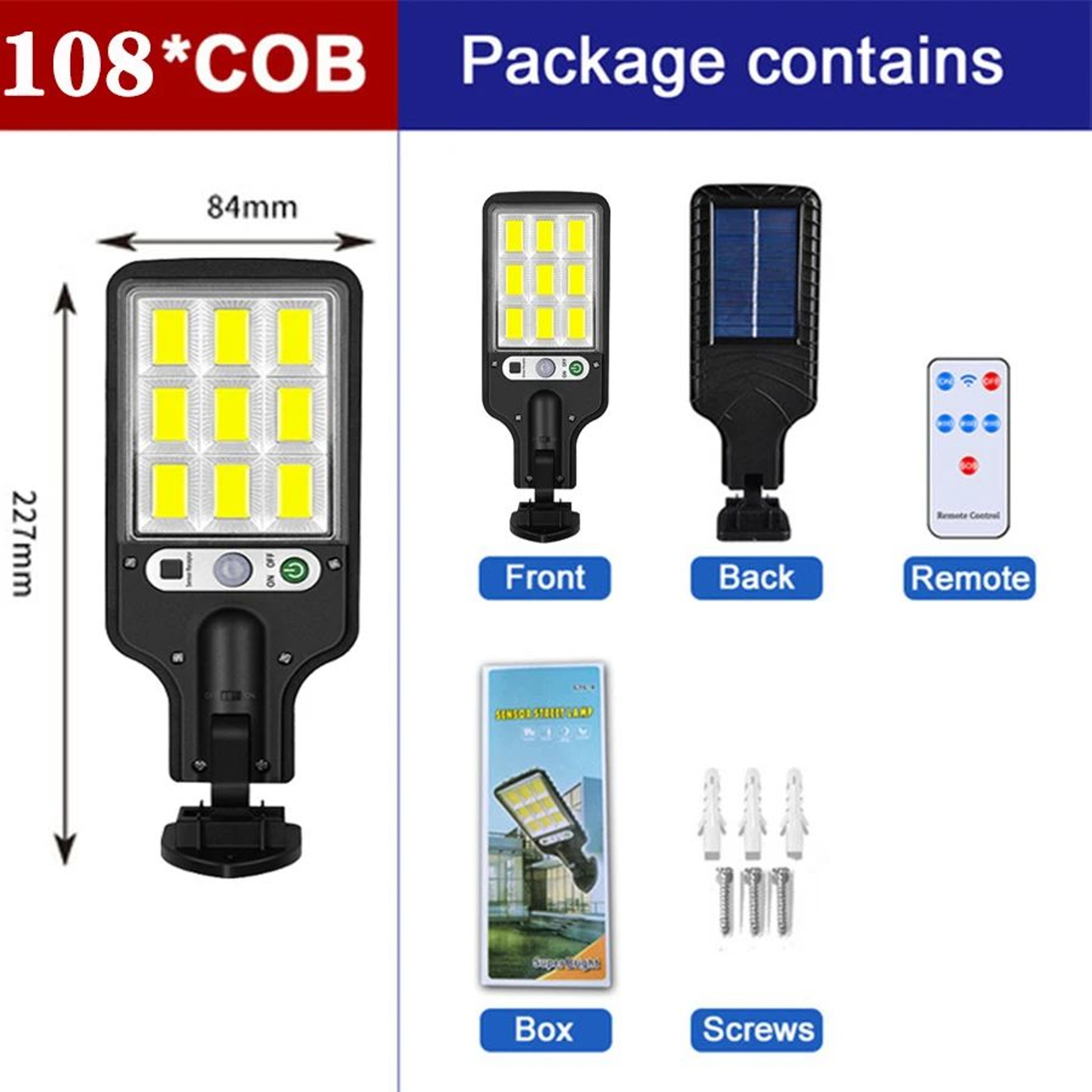 Solar Motion Sensor Outdoor Street Security Light 7