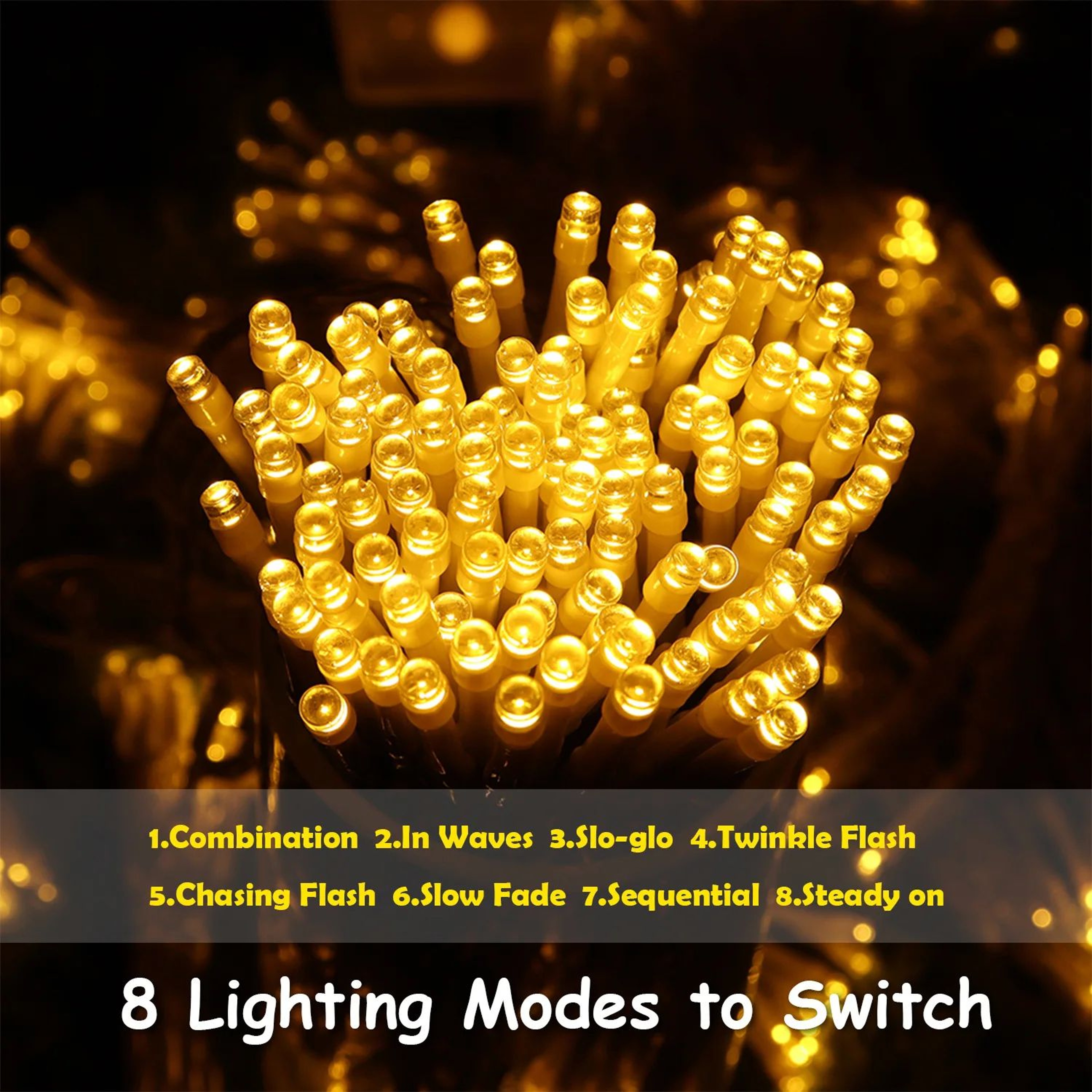 Solar LED Fairy String Lights With 8 Lighting Modes 5