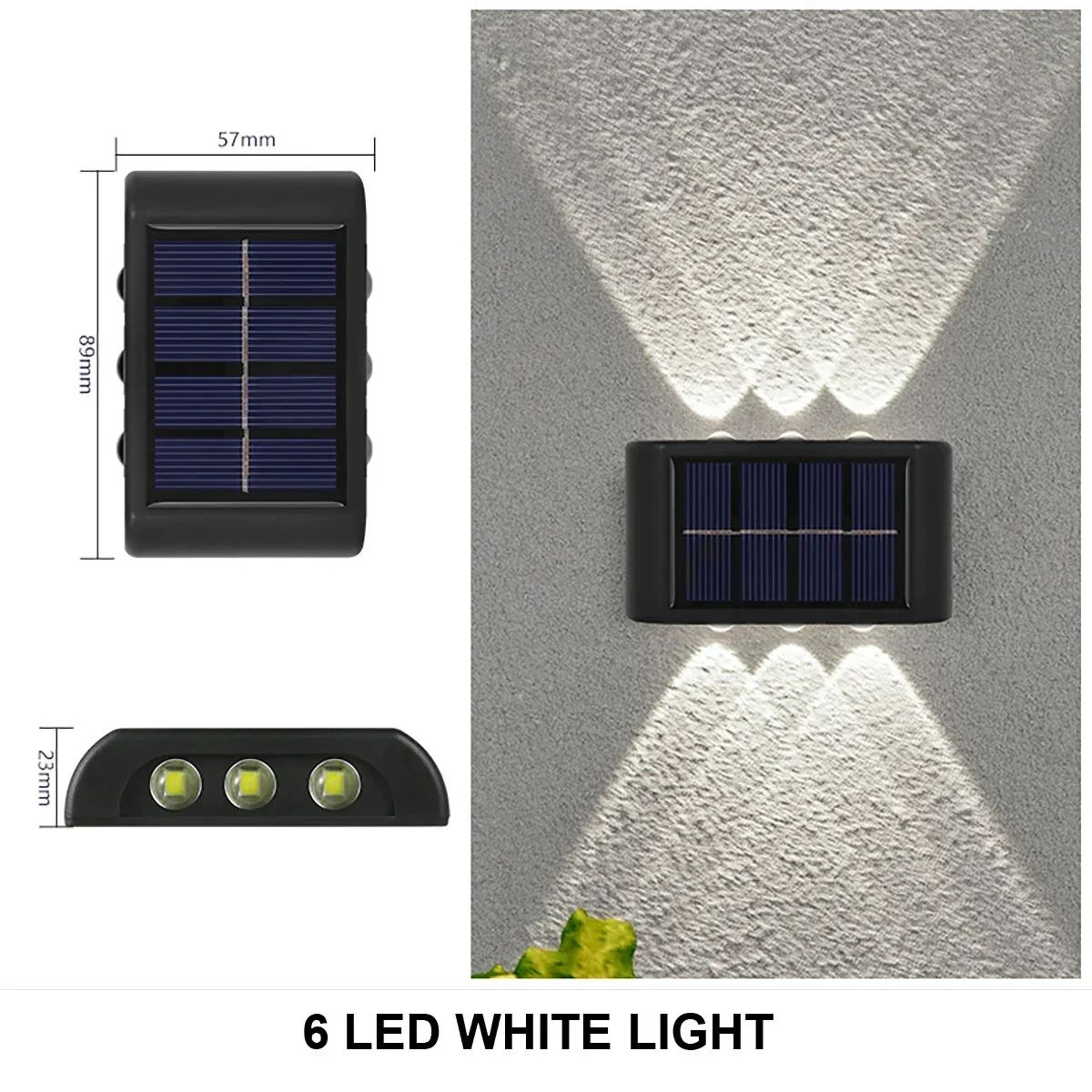Solar LED Up And Down Outdoor Wall Lights 12