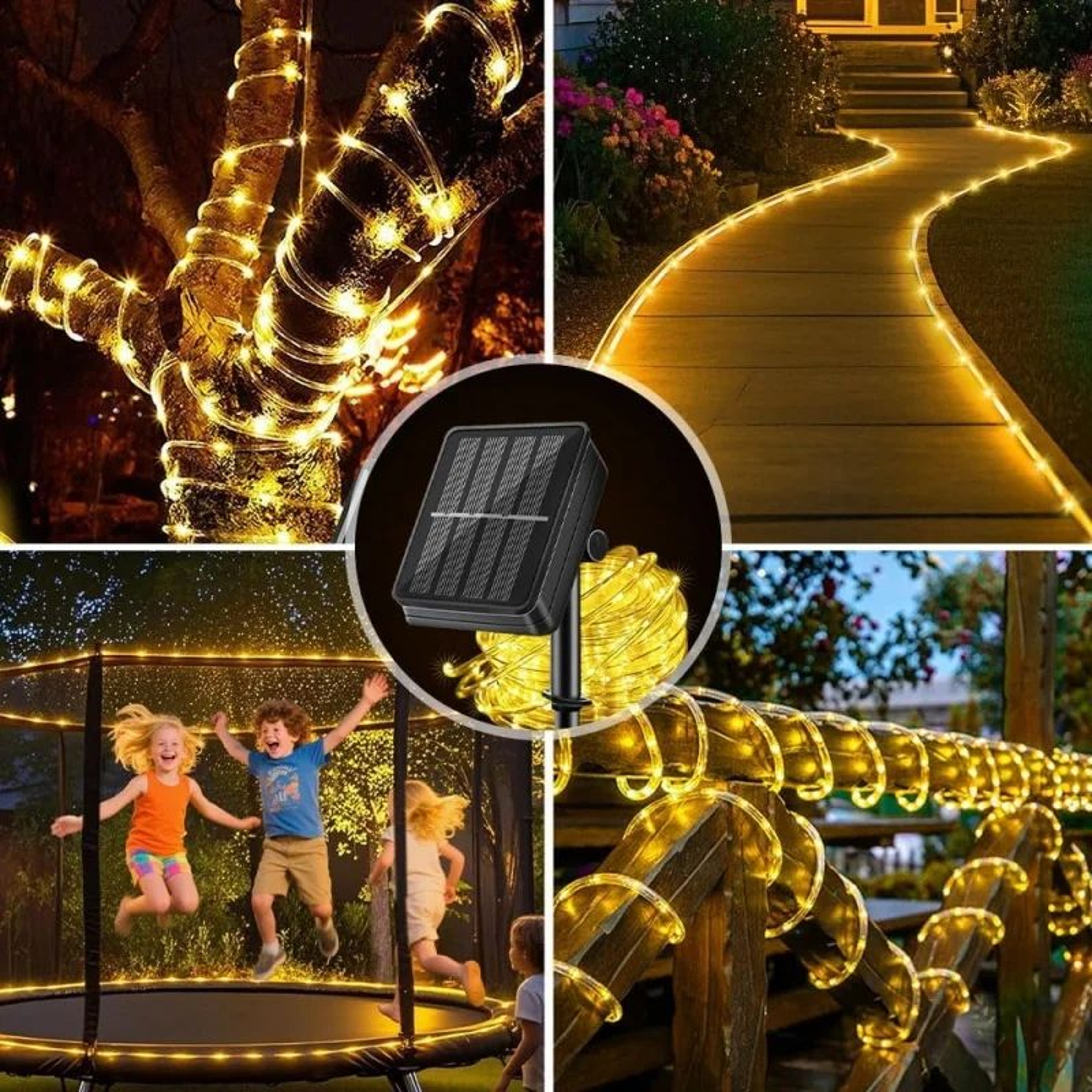 Solar Twinkle Fairy Rope String Lights With 8 Modes 5