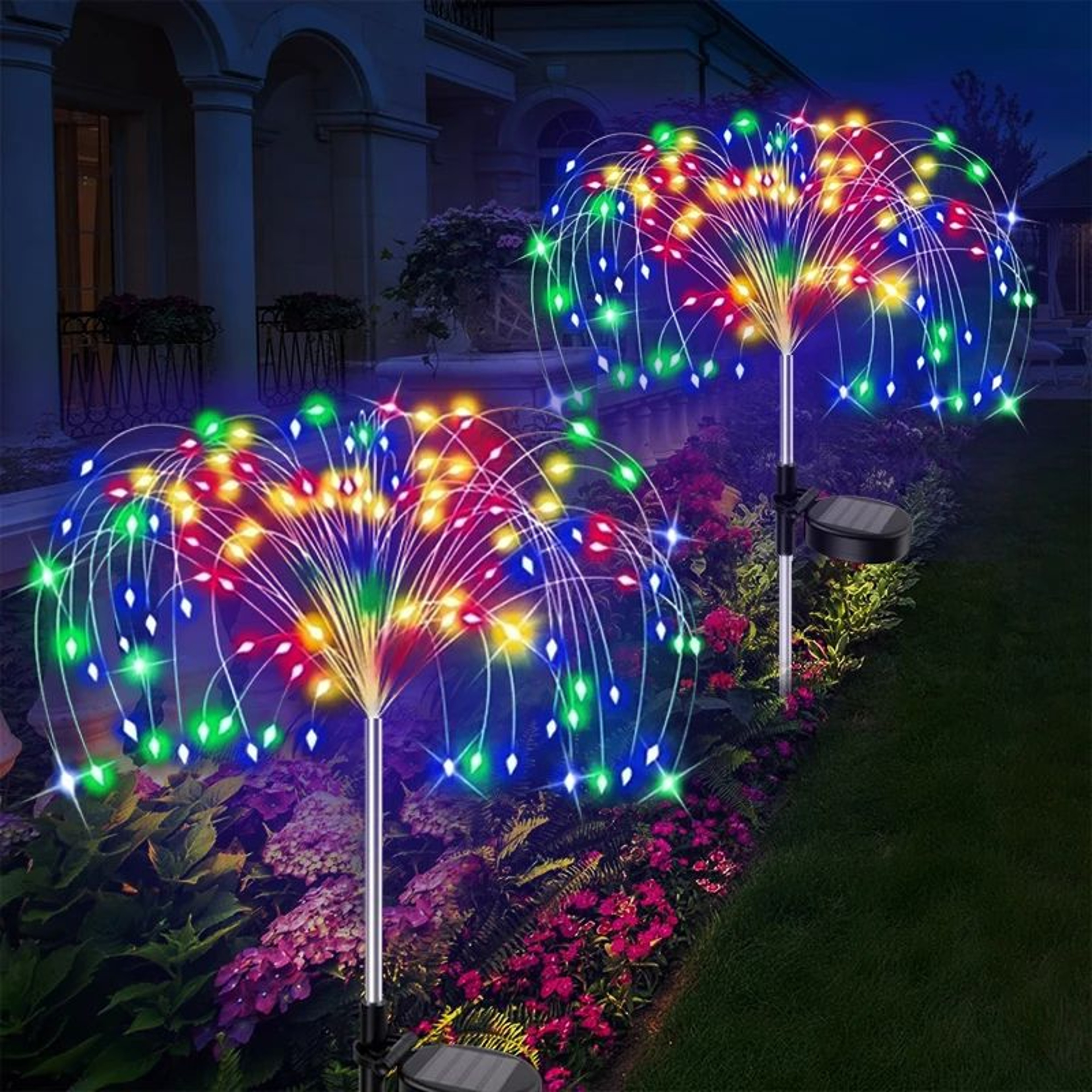 420 LED Solar Firework Dandelion Garden Lights 9
