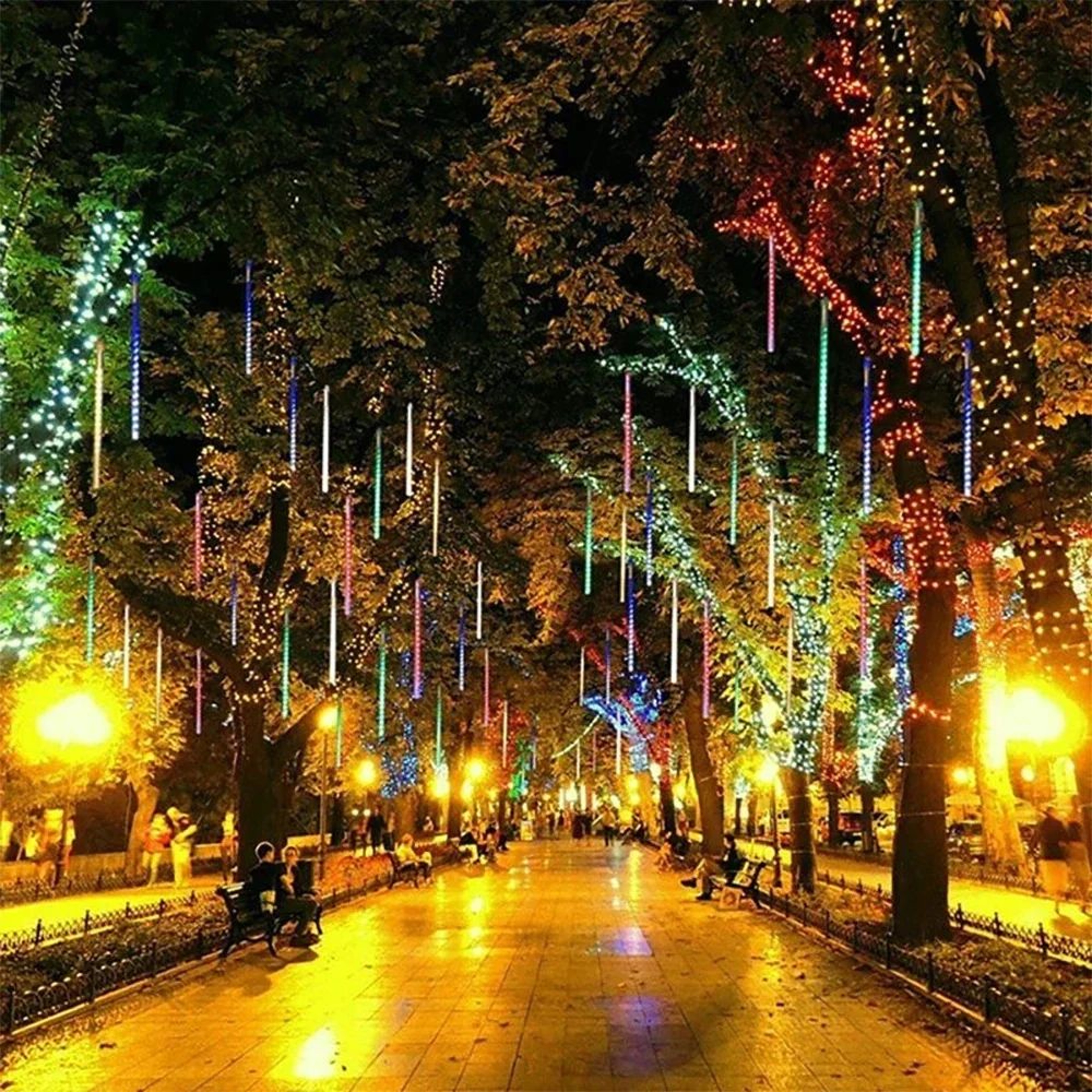 Solar LED Meteor Shower Rain String Lights 5