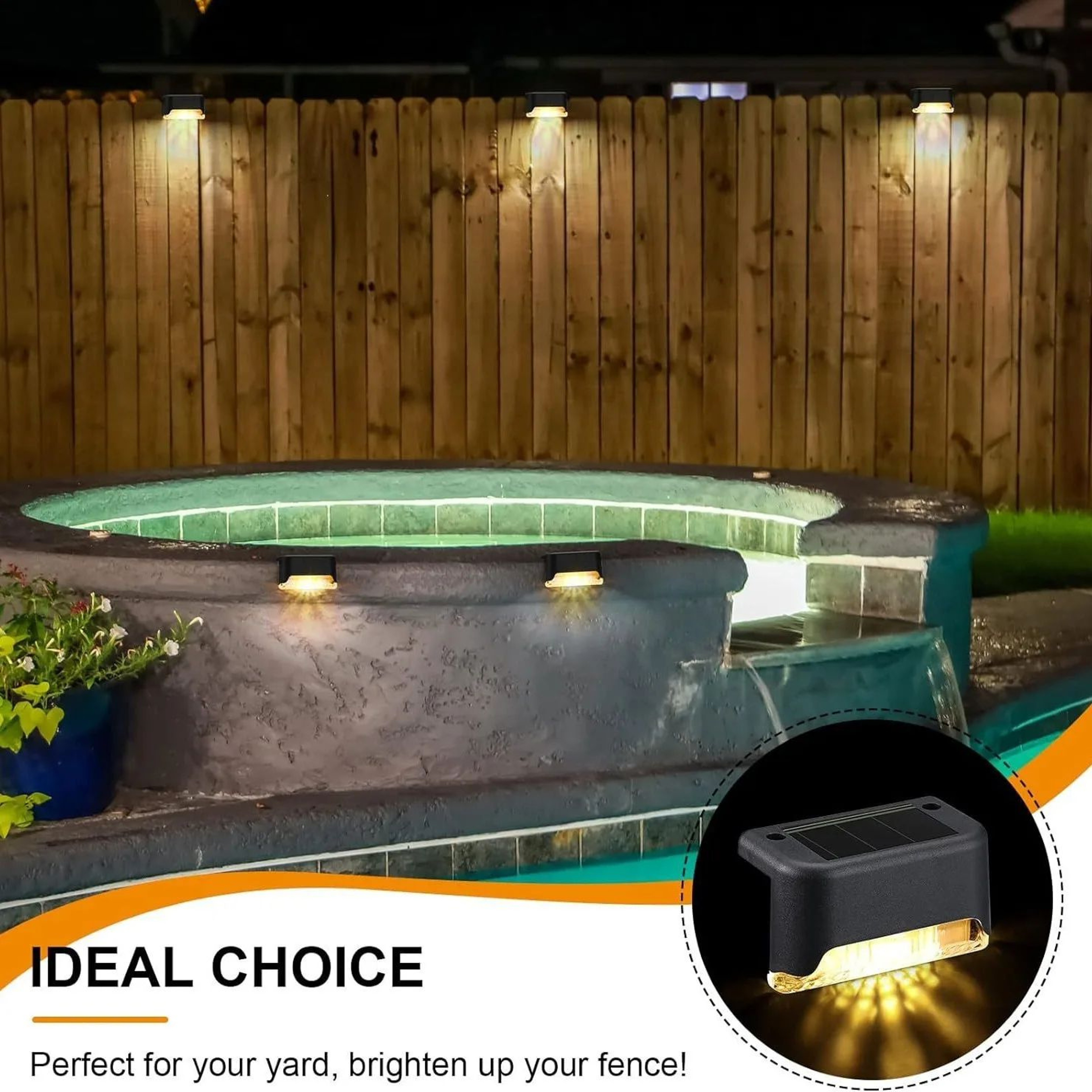 LED Solar Step Lights For Stairs And Fences 1