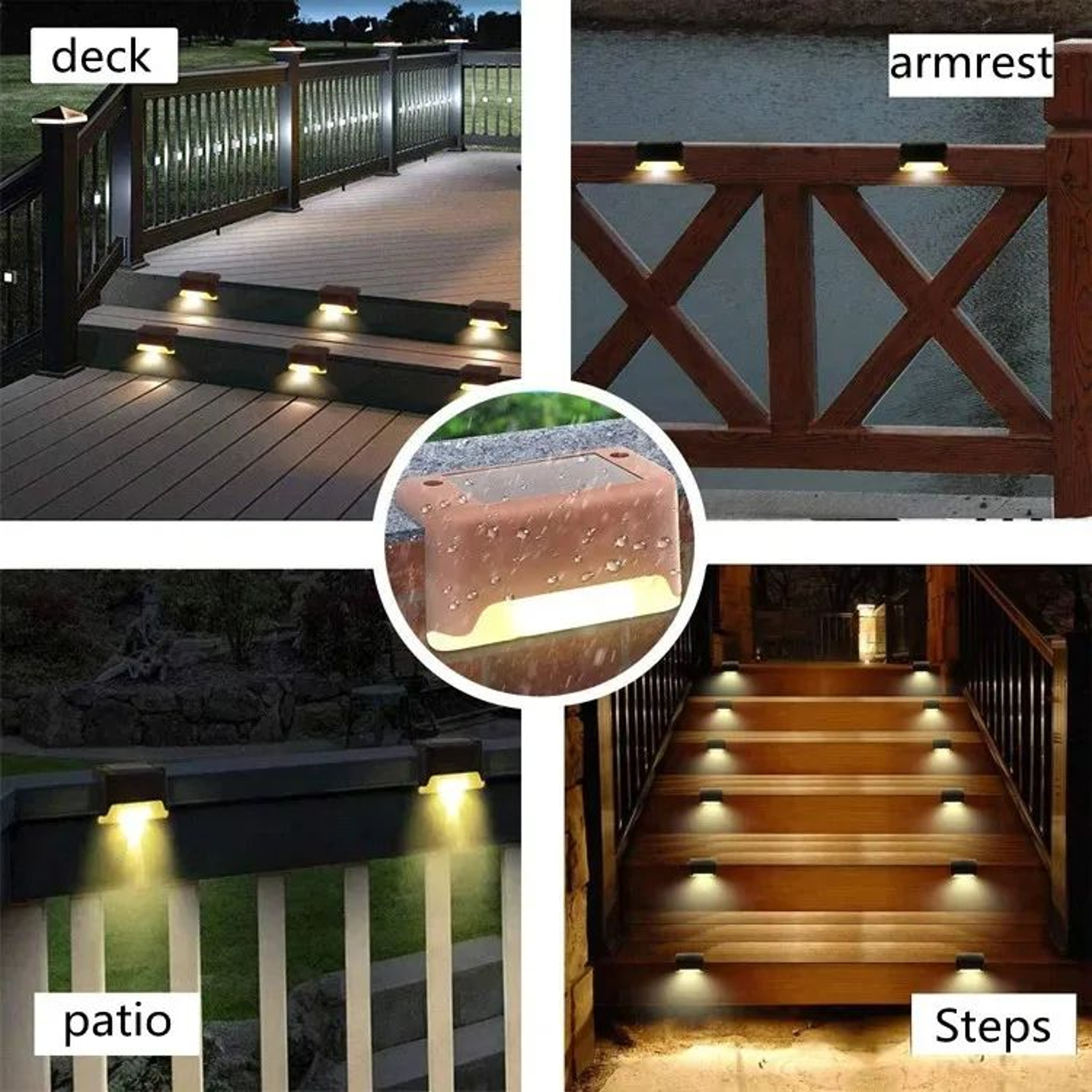 LED Solar Step Lights For Stairs And Fences 9