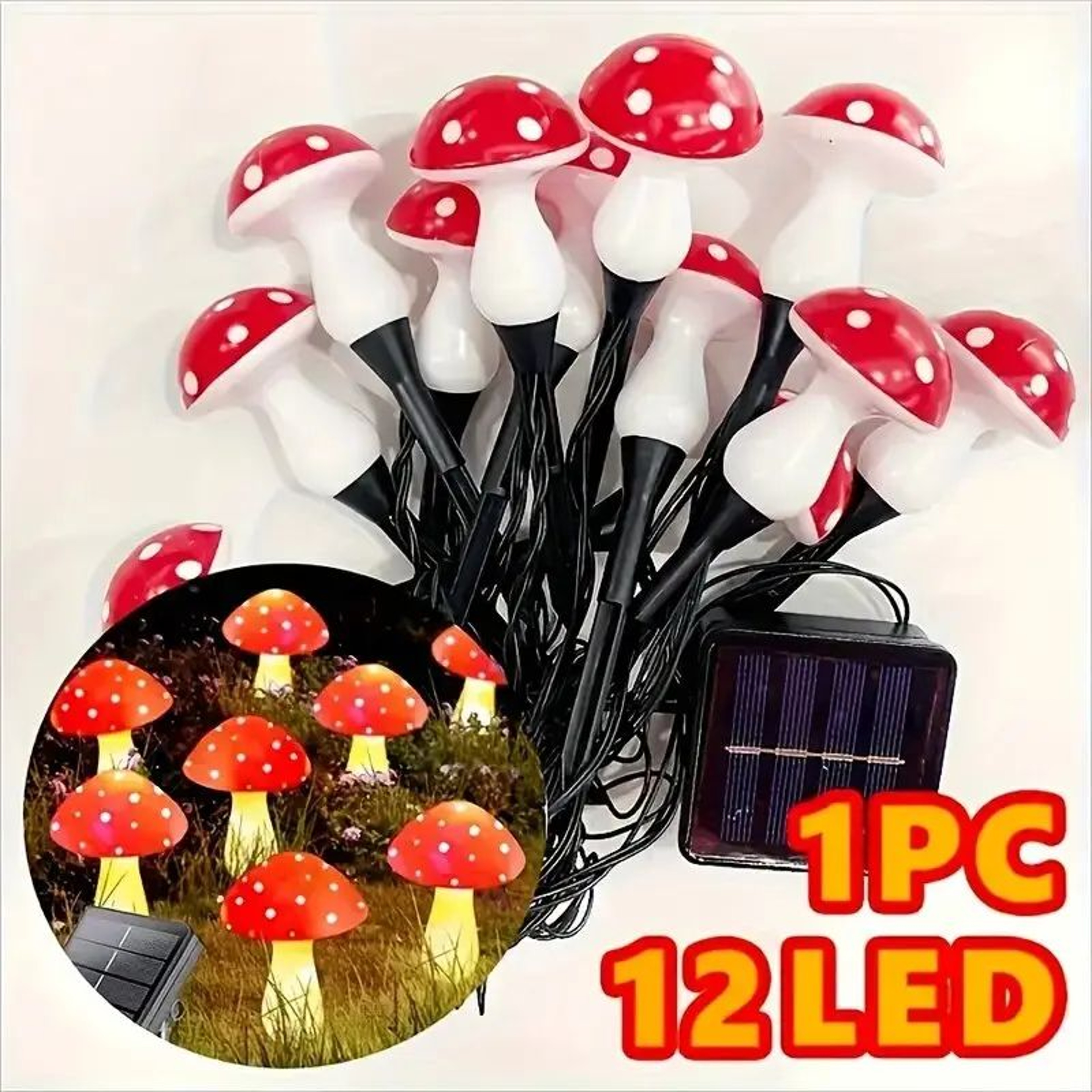 Solar Mushroom Pathway Garden Light 6