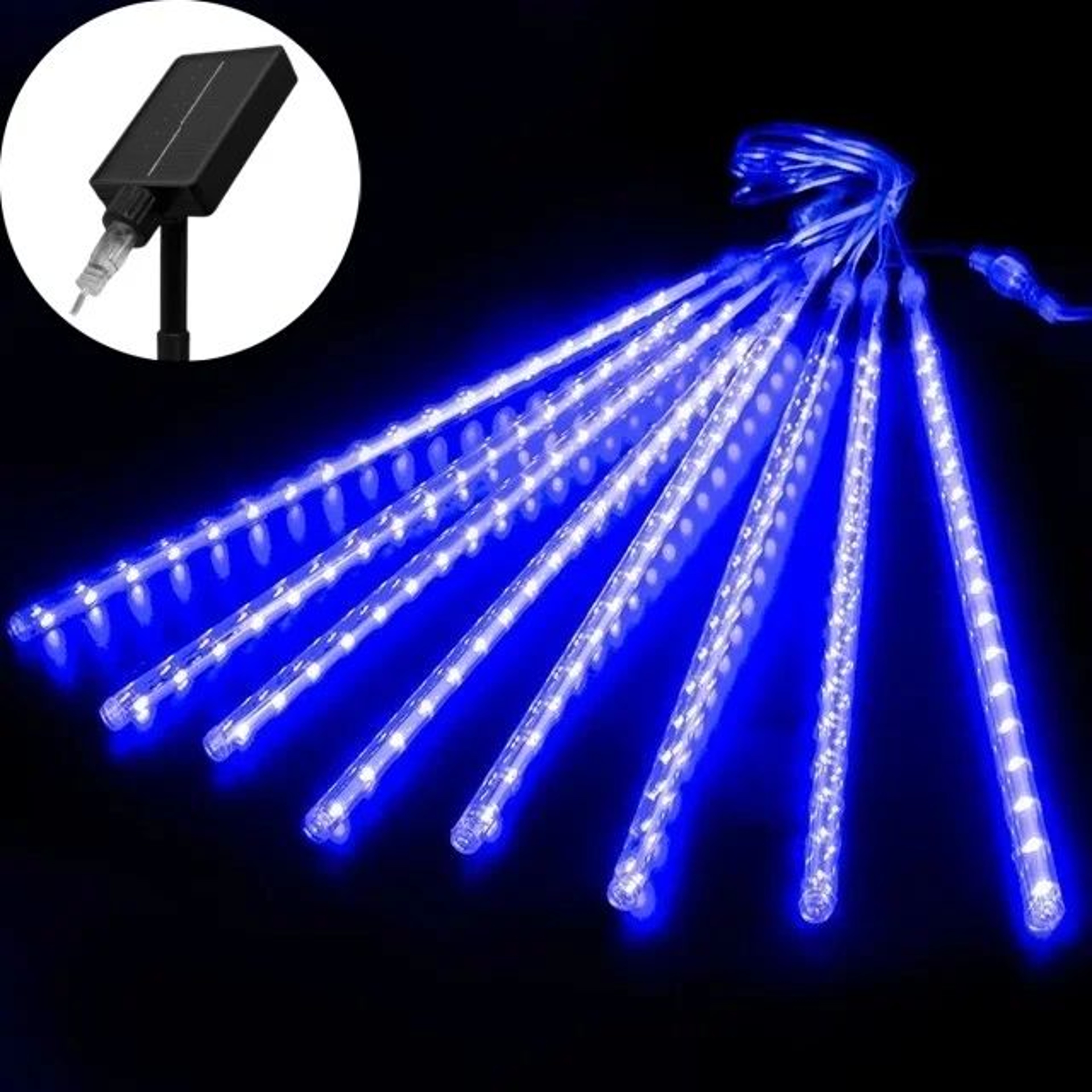 Solar Meteor Shower LED String Lights 7