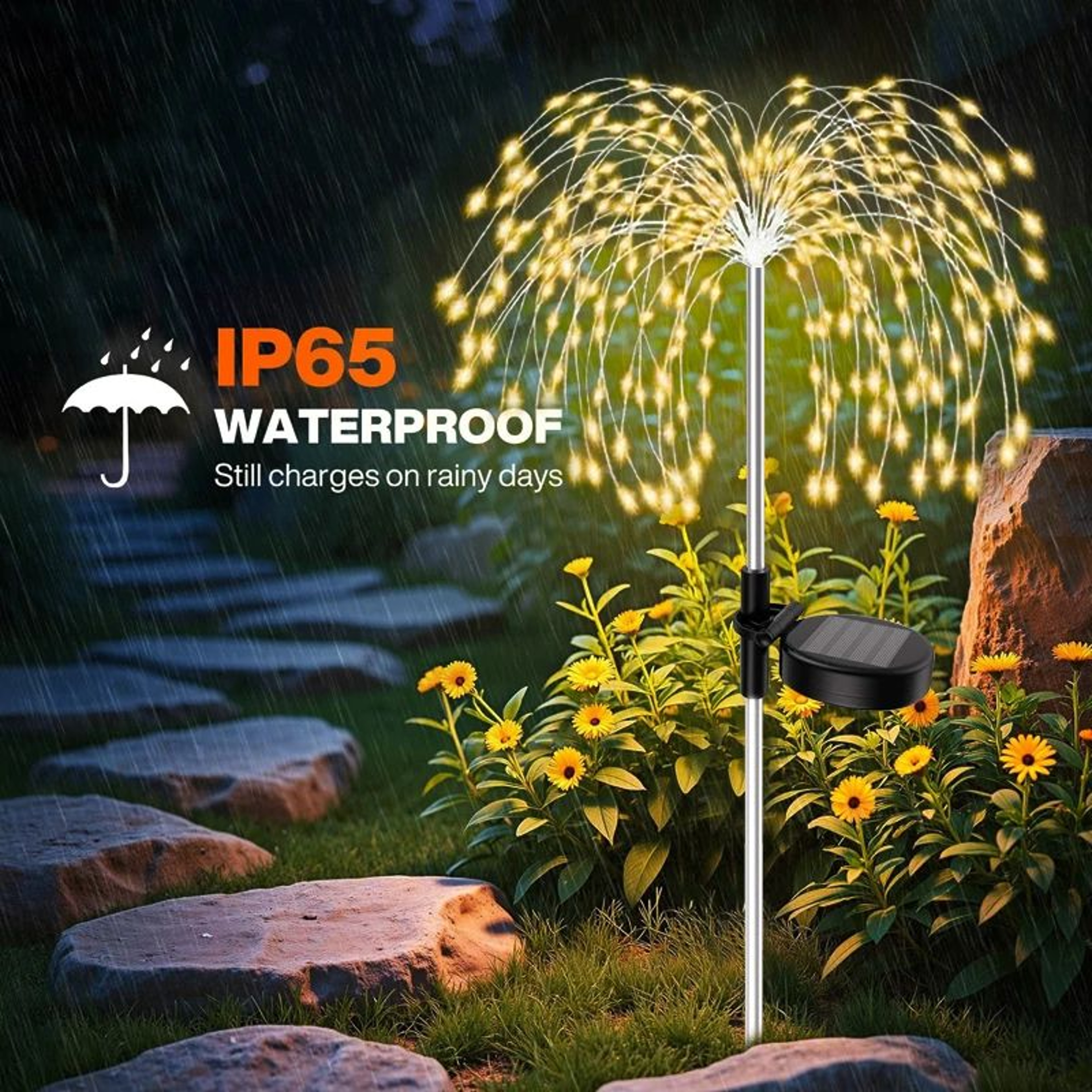 200 LED Solar Firework Garden Lights 1