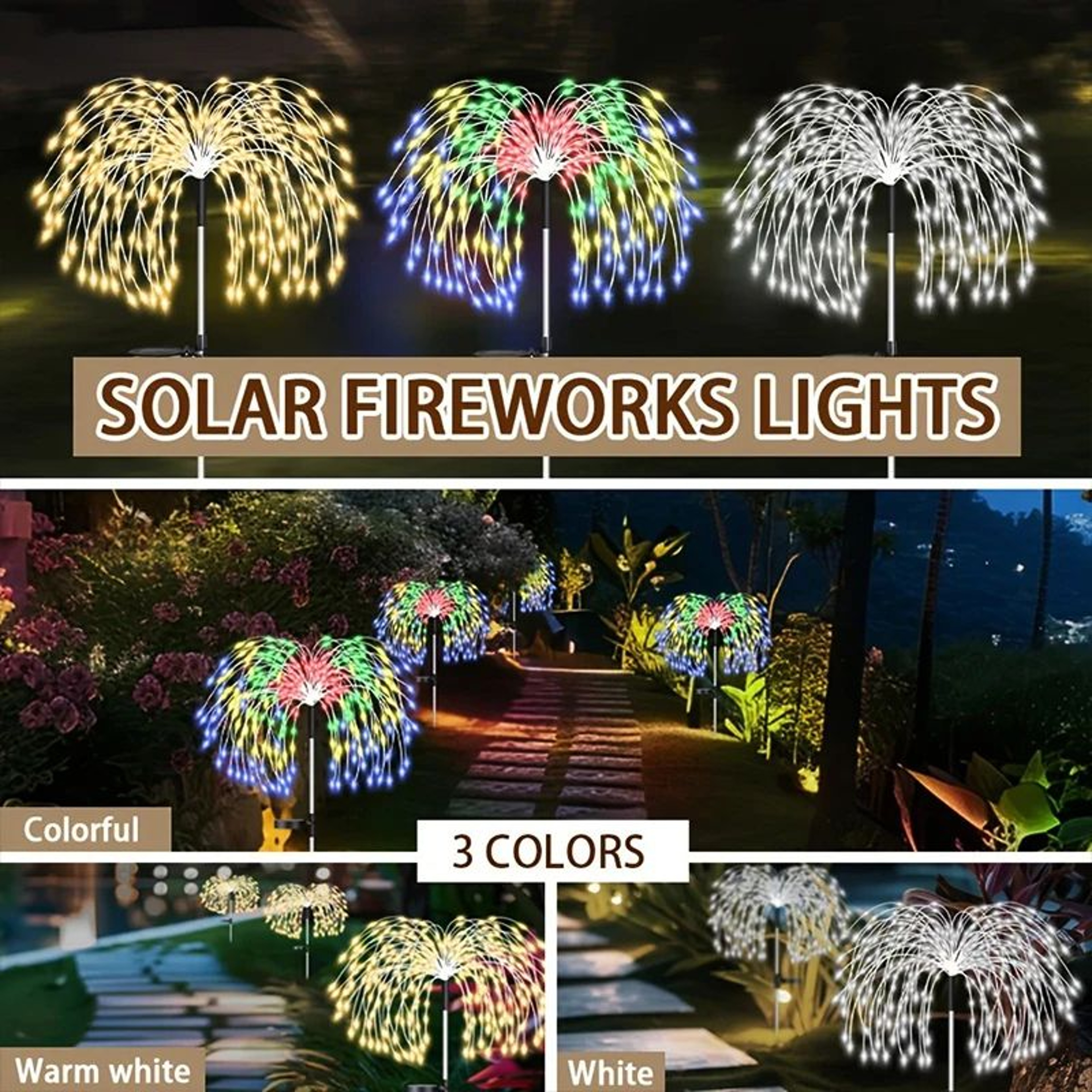 200 LED Solar Firework Garden Lights 3