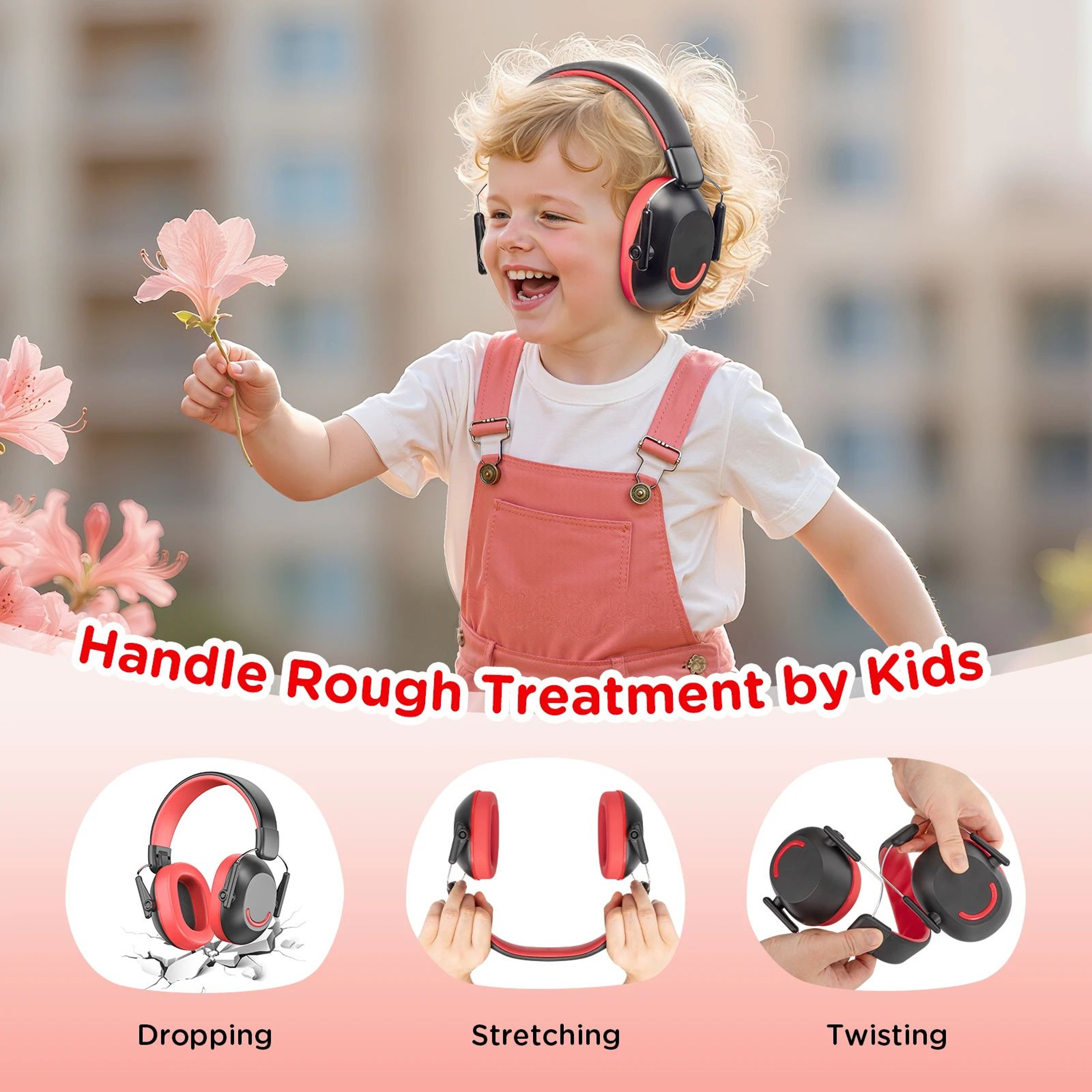 Kids Adjustable Noise Reduction Hearing Protection Earmuffs 4