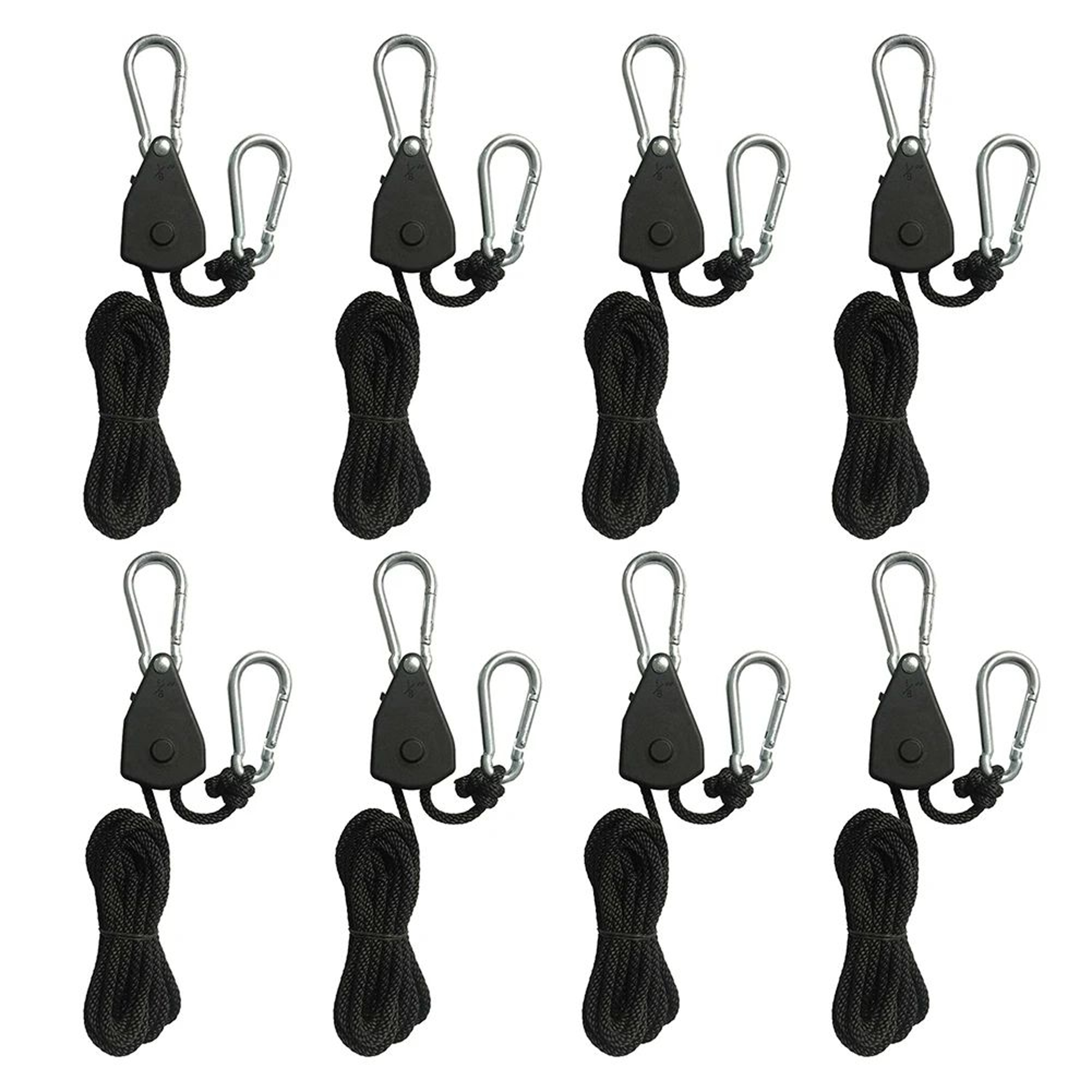 2m Camping Tent Rope Ratchet Tensioner With Pulley Hook 10