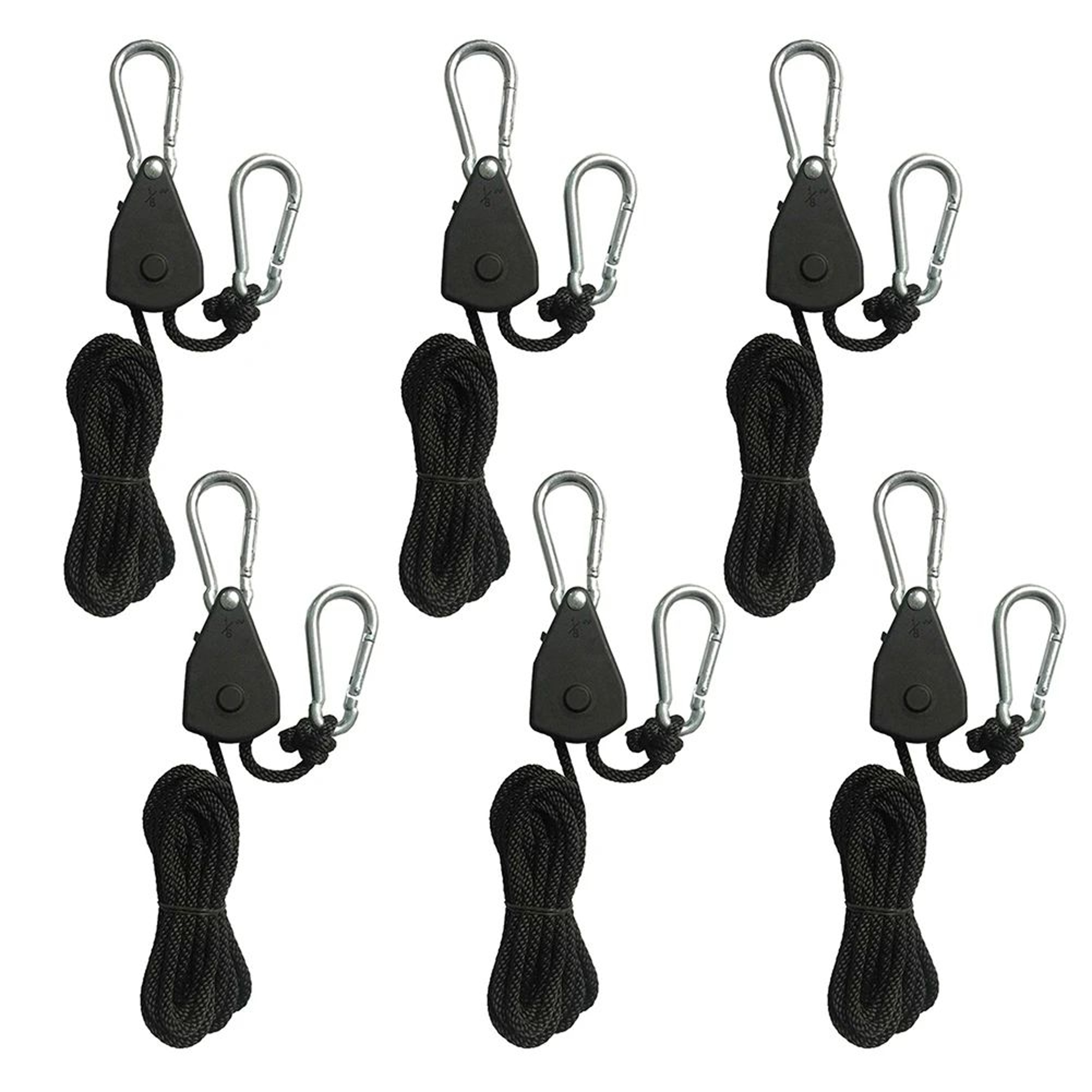 2m Camping Tent Rope Ratchet Tensioner With Pulley Hook 9