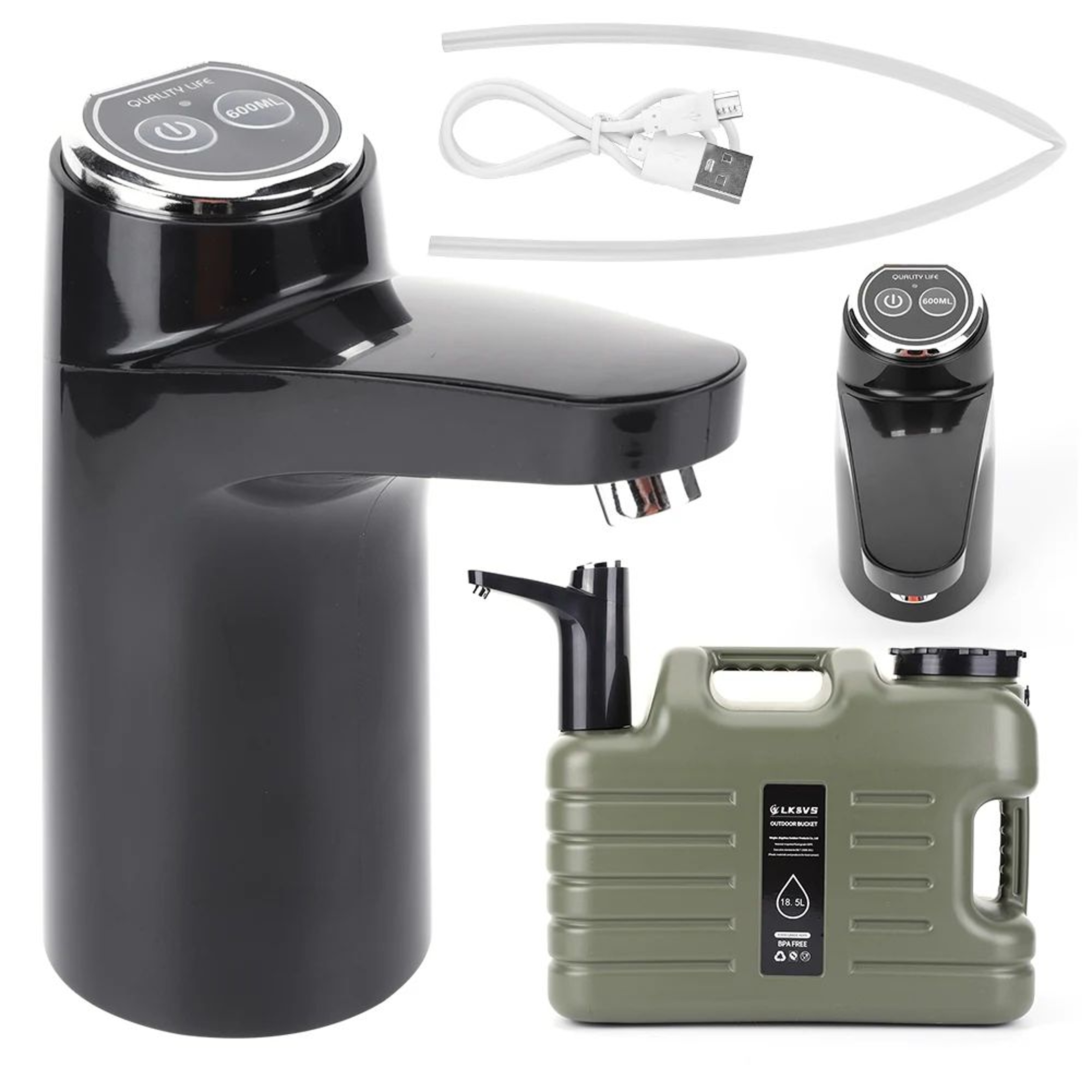 Portable Electric Water Pump With One Key Switch For Camping 0