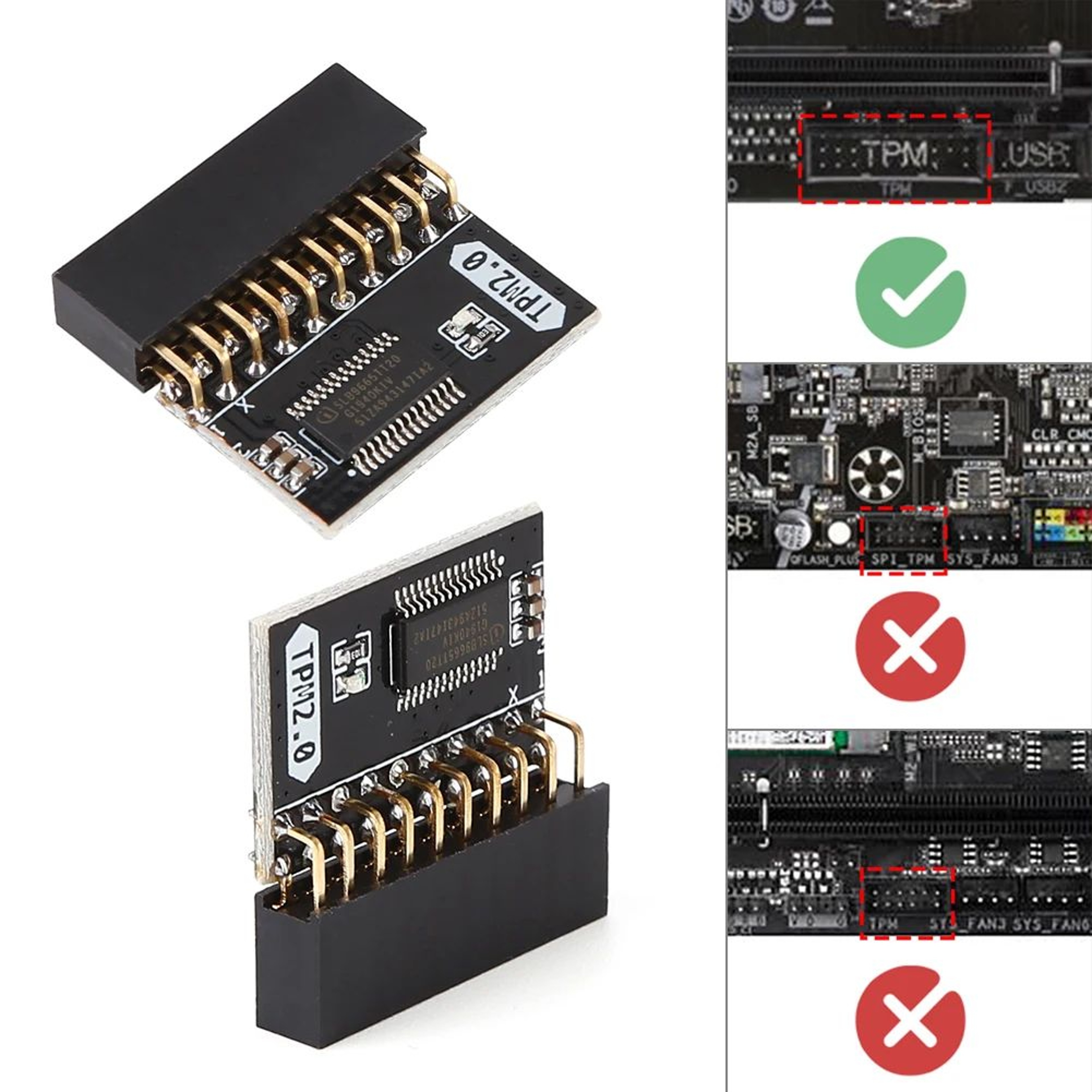 TPM 20 20 Pin Security Module For Compatible Motherboards 0