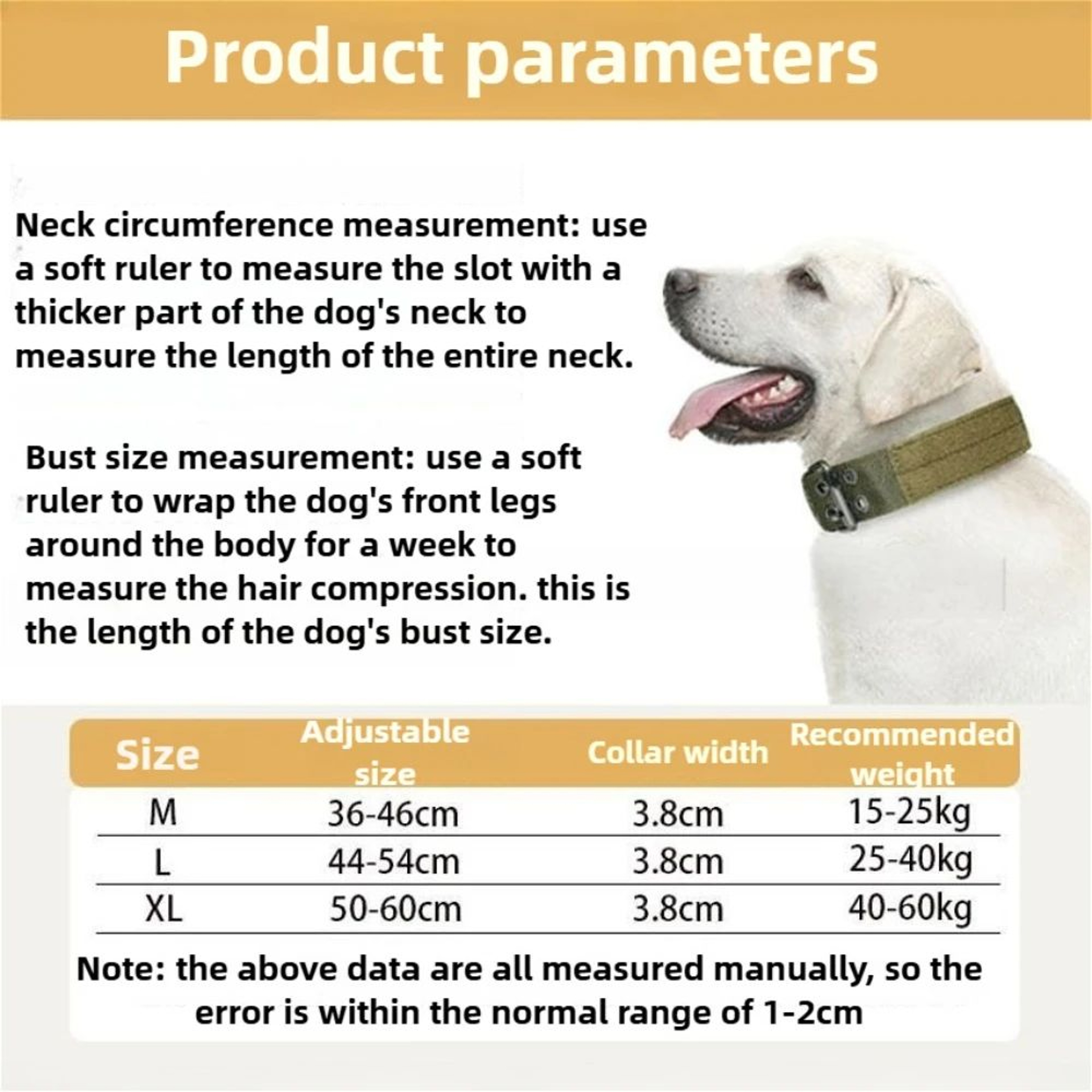 Heavy Duty Adjustable Nylon Tactical Dog Collar 5