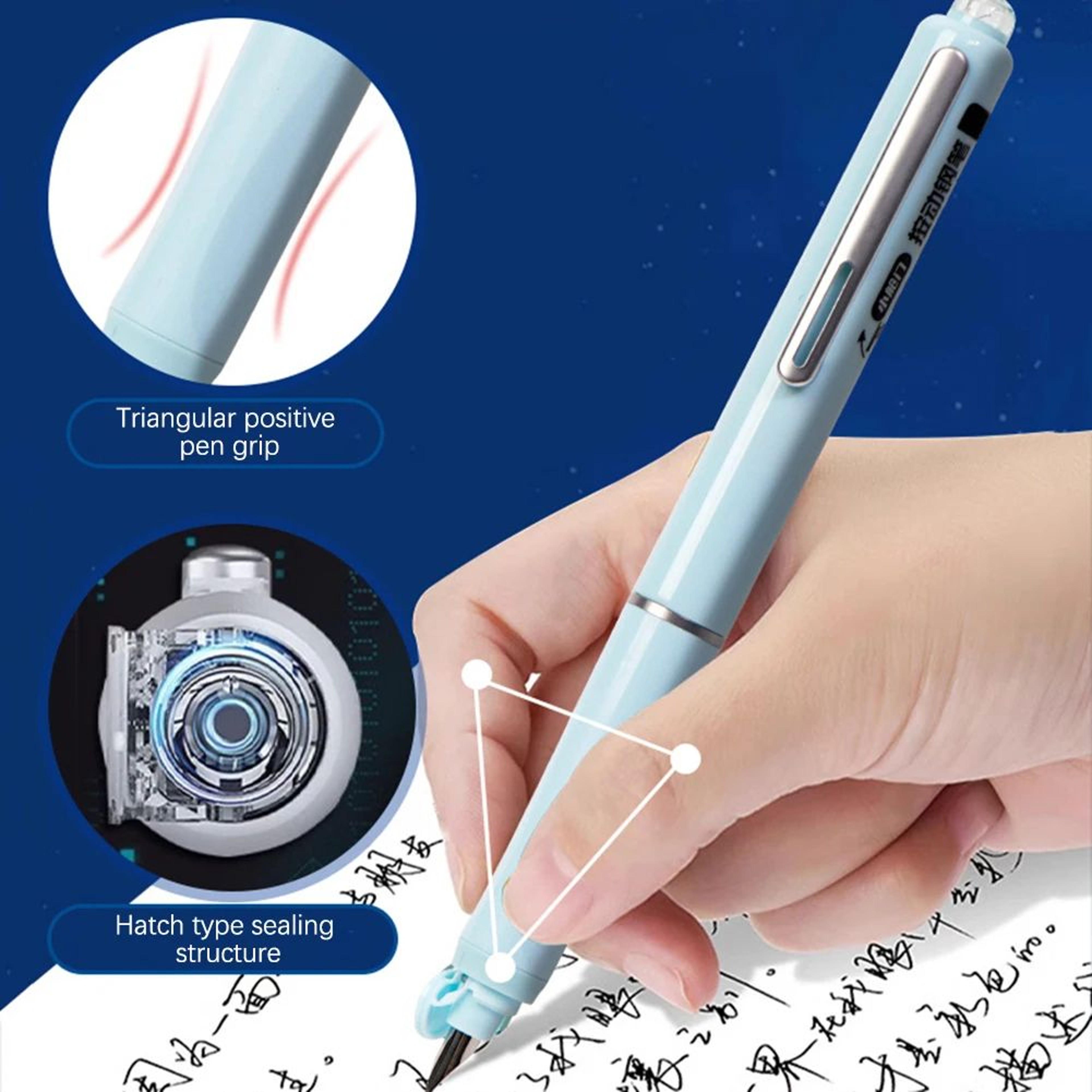 Retractable No Leak Fountain Pen With Refillable Ink Cartridges 3