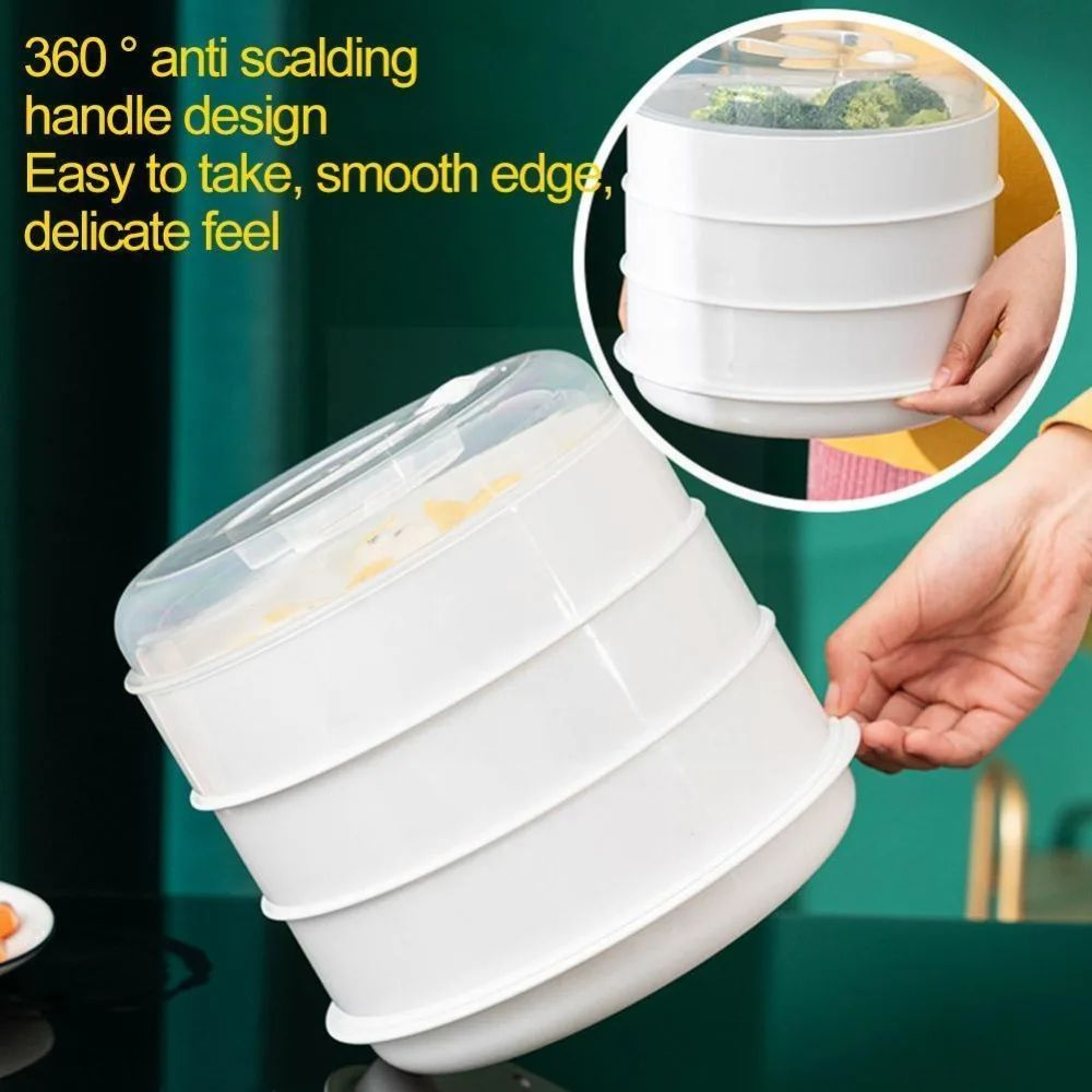 Multi Layer Microwave Steamer For Rice Buns And Dumplings 3