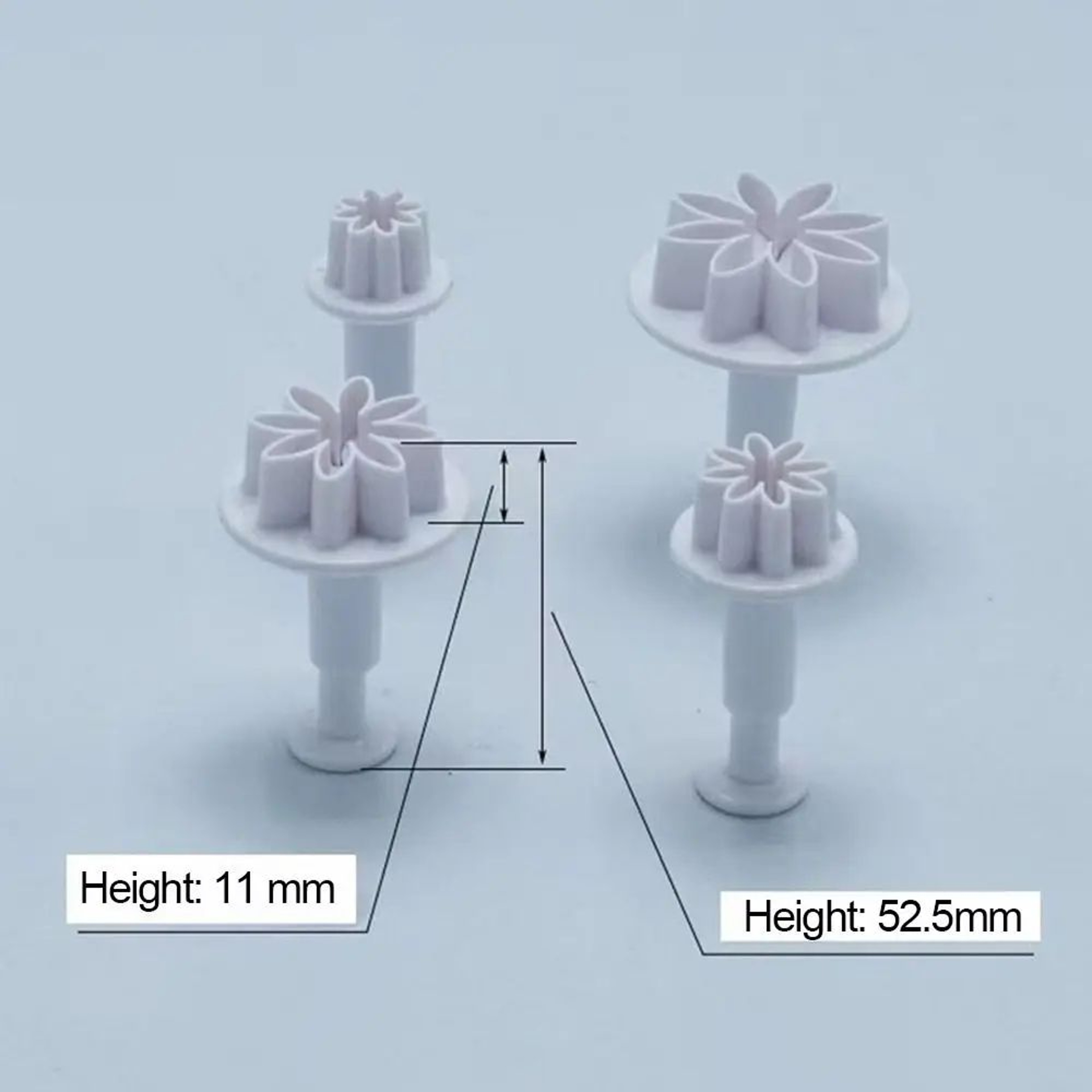4 Piece Daisy Flower Fondant Cutter And Plunger Set 5
