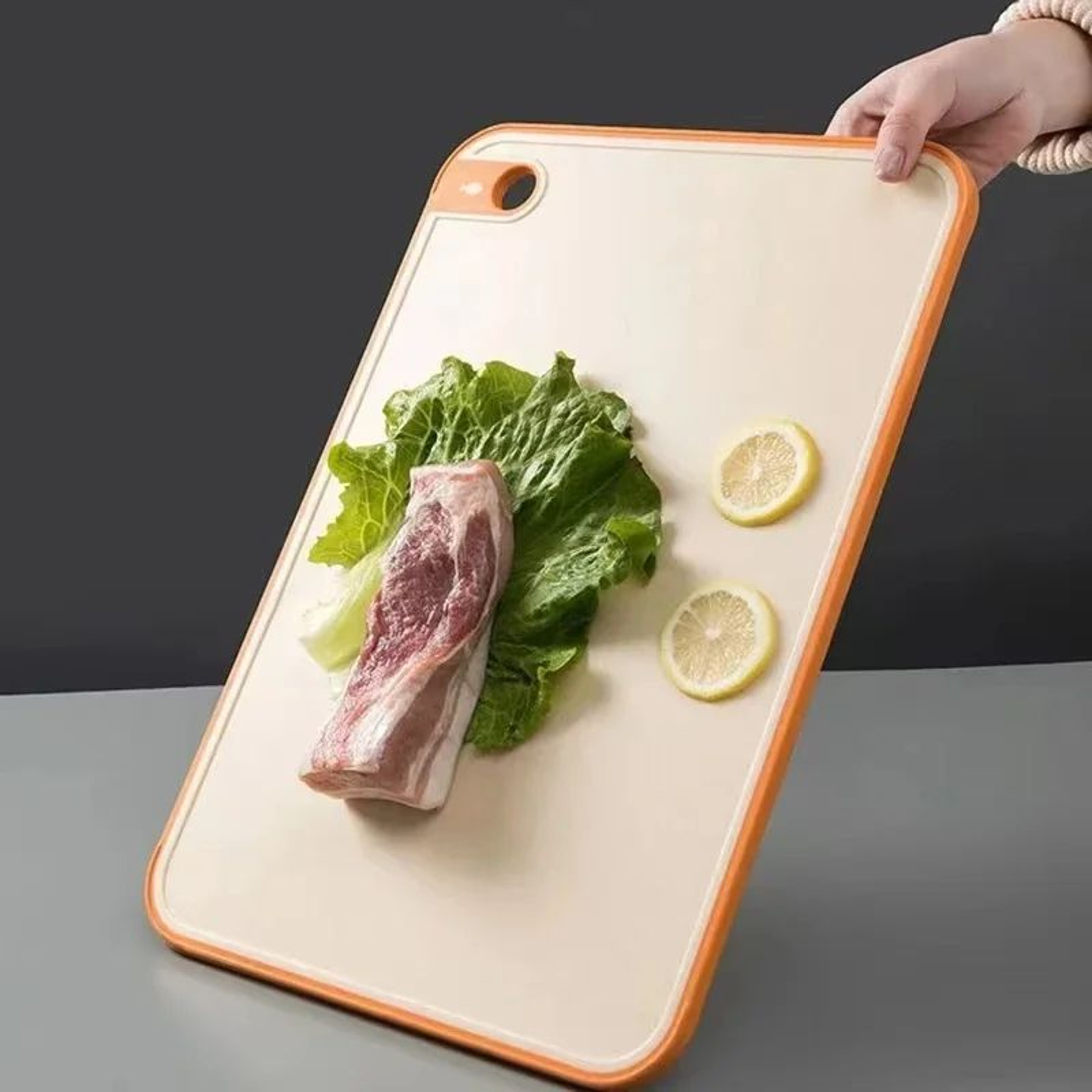 Double Sided Wheat Straw Non Slip Cutting Board 4