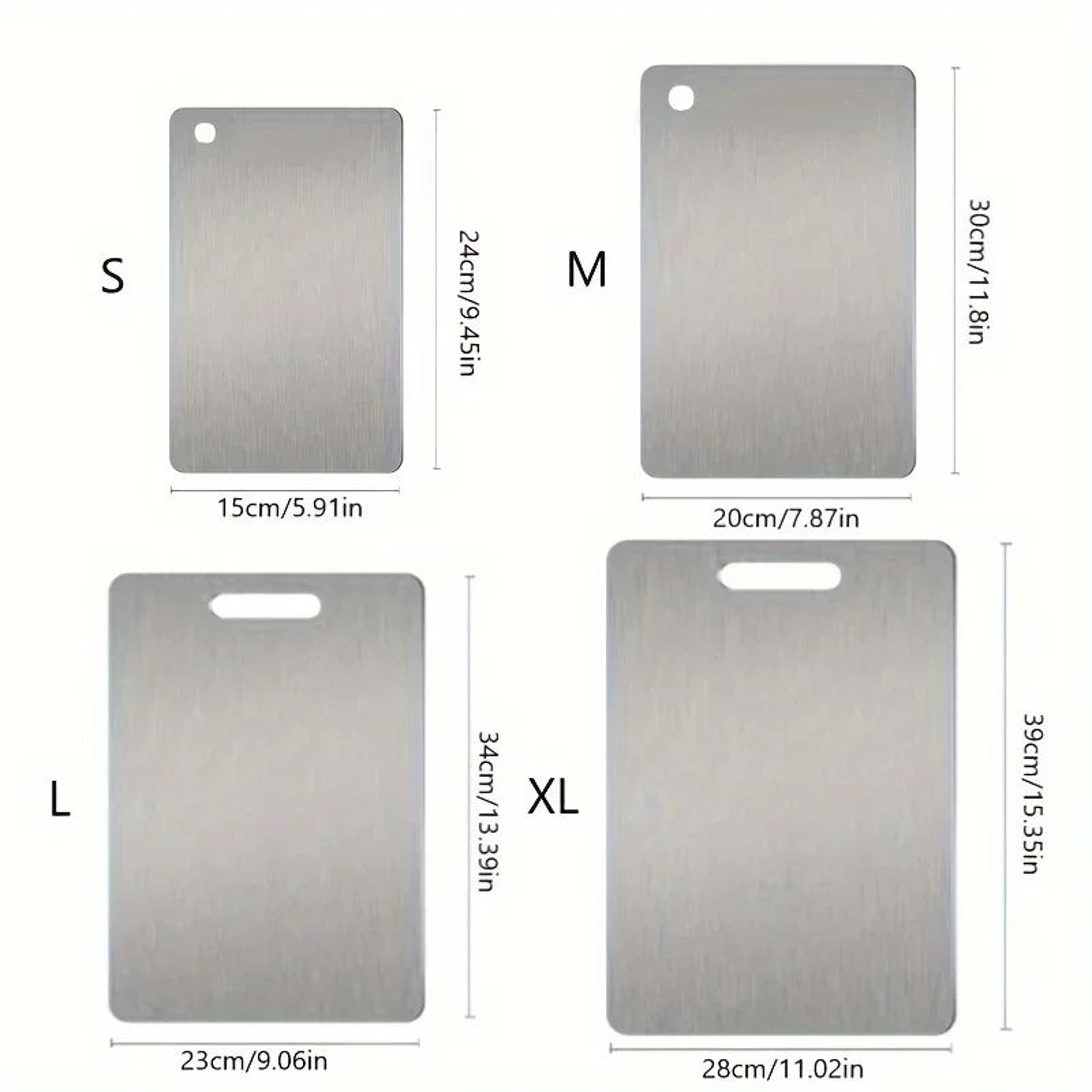 Thickened Double Sided Stainless Steel Cutting Board 5