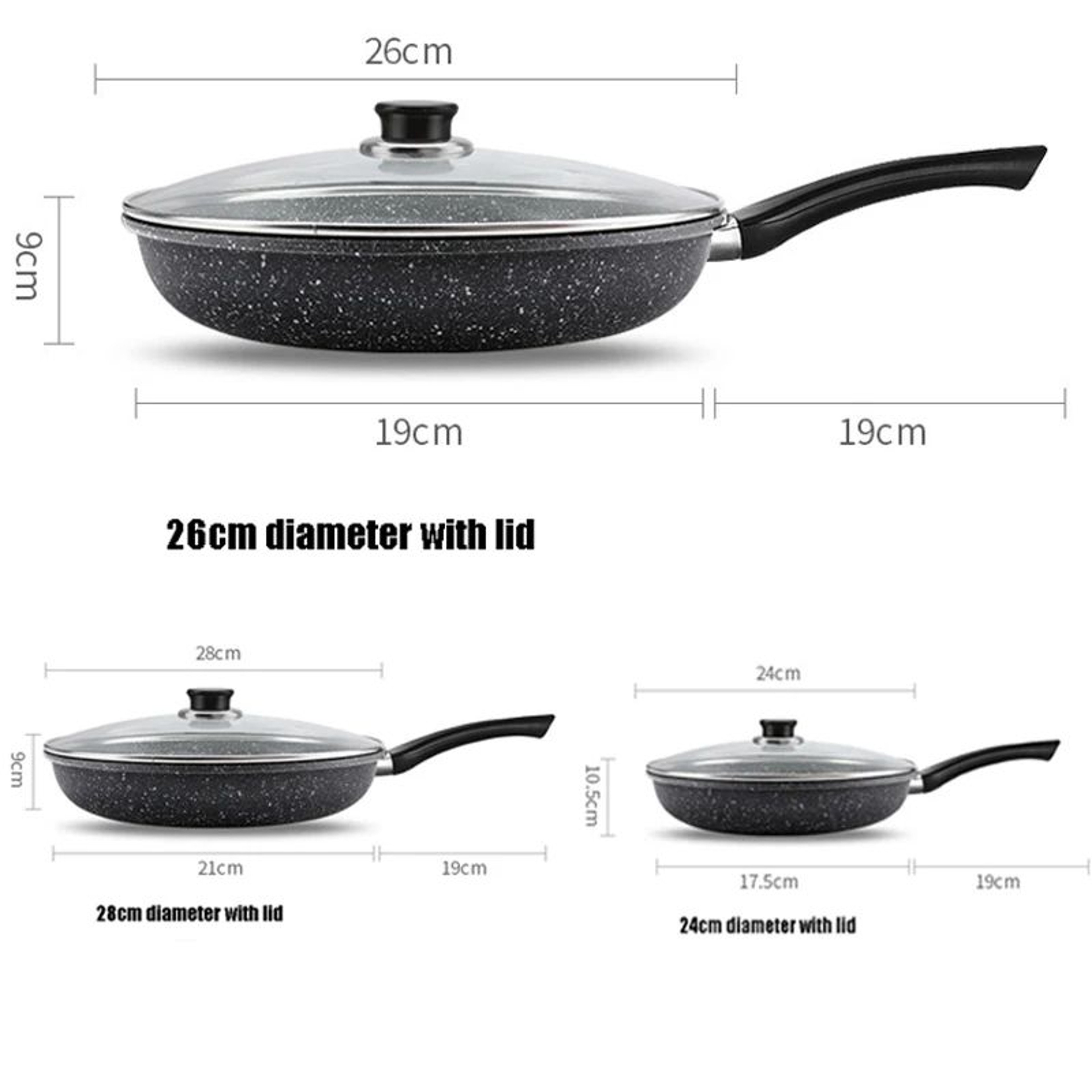 Nonstick Frying Pan Wok Skillet For Induction And Gas Stove 5