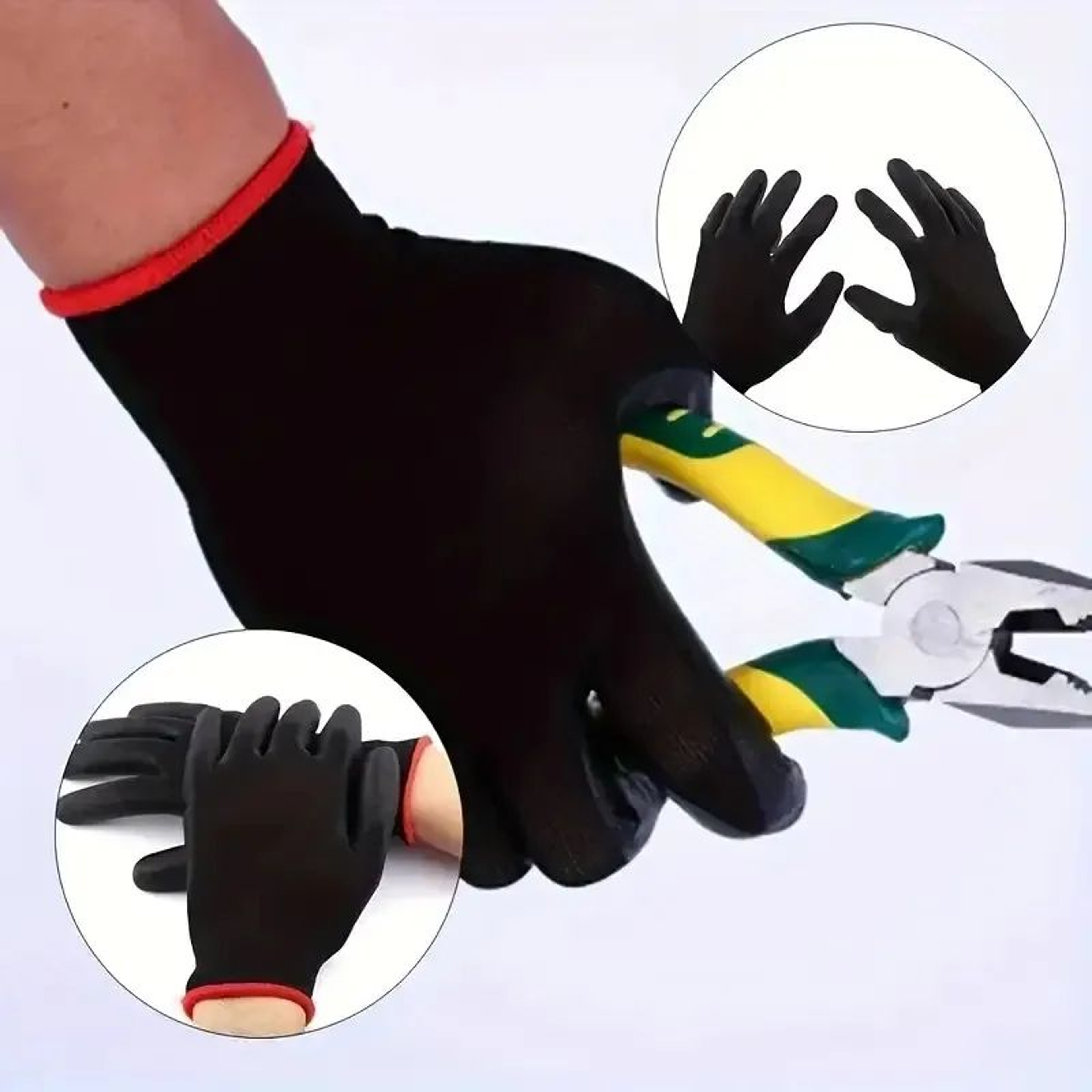 Non Slip PU Coated Nylon Work Safety Gloves 7