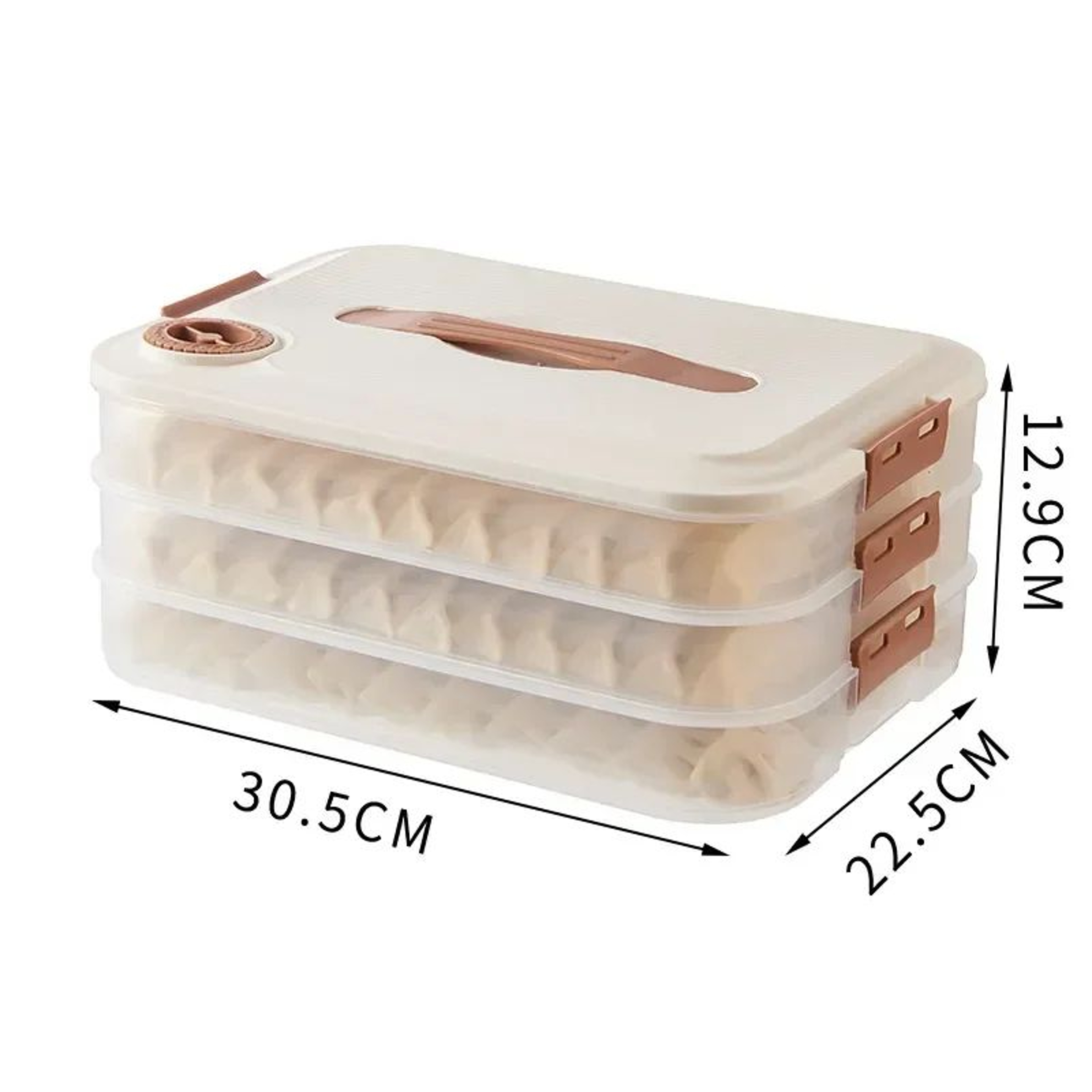 Stackable Dumpling Storage Box With Transparent Lid 10