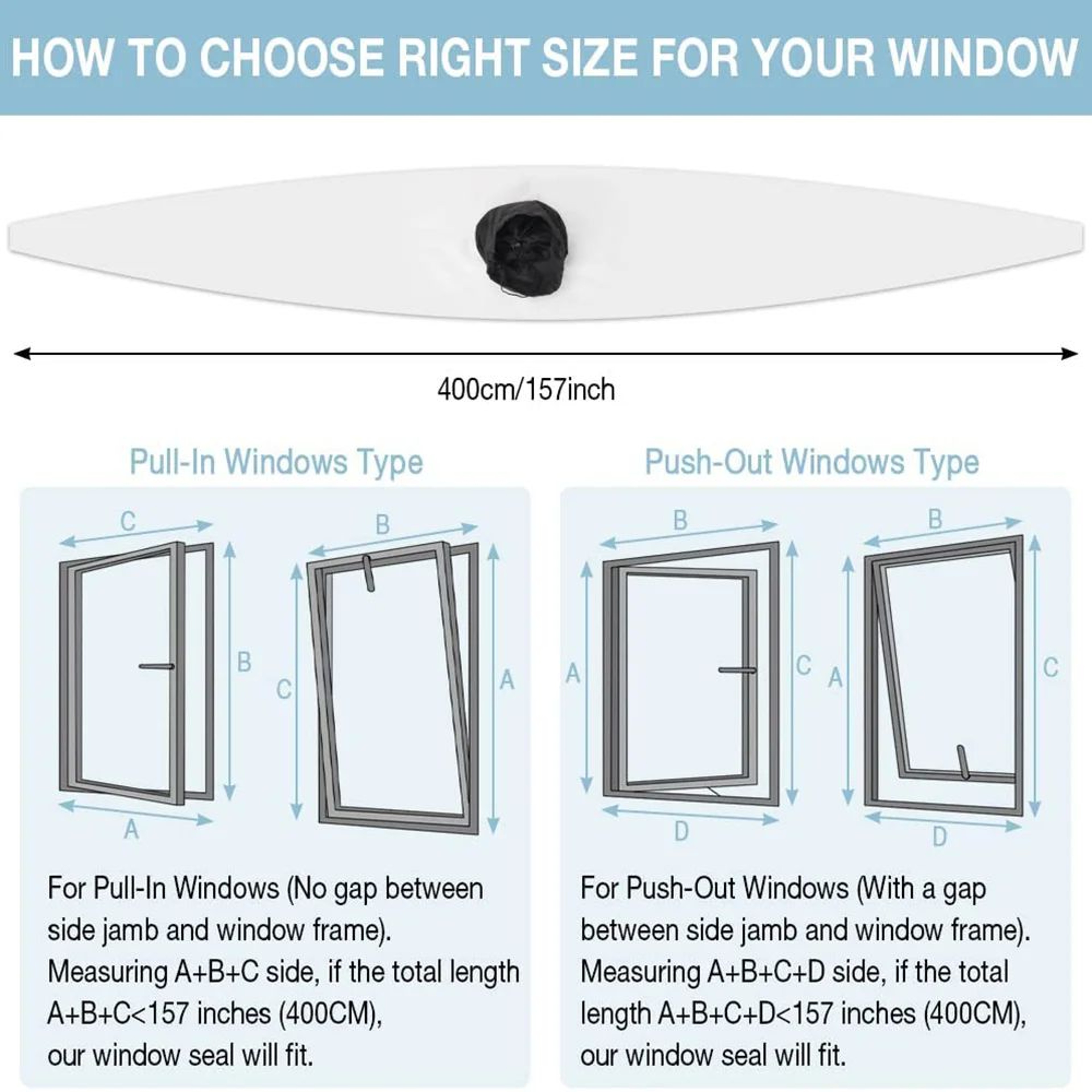 3M 4M Waterproof Portable Air Conditioner Window Seal 3