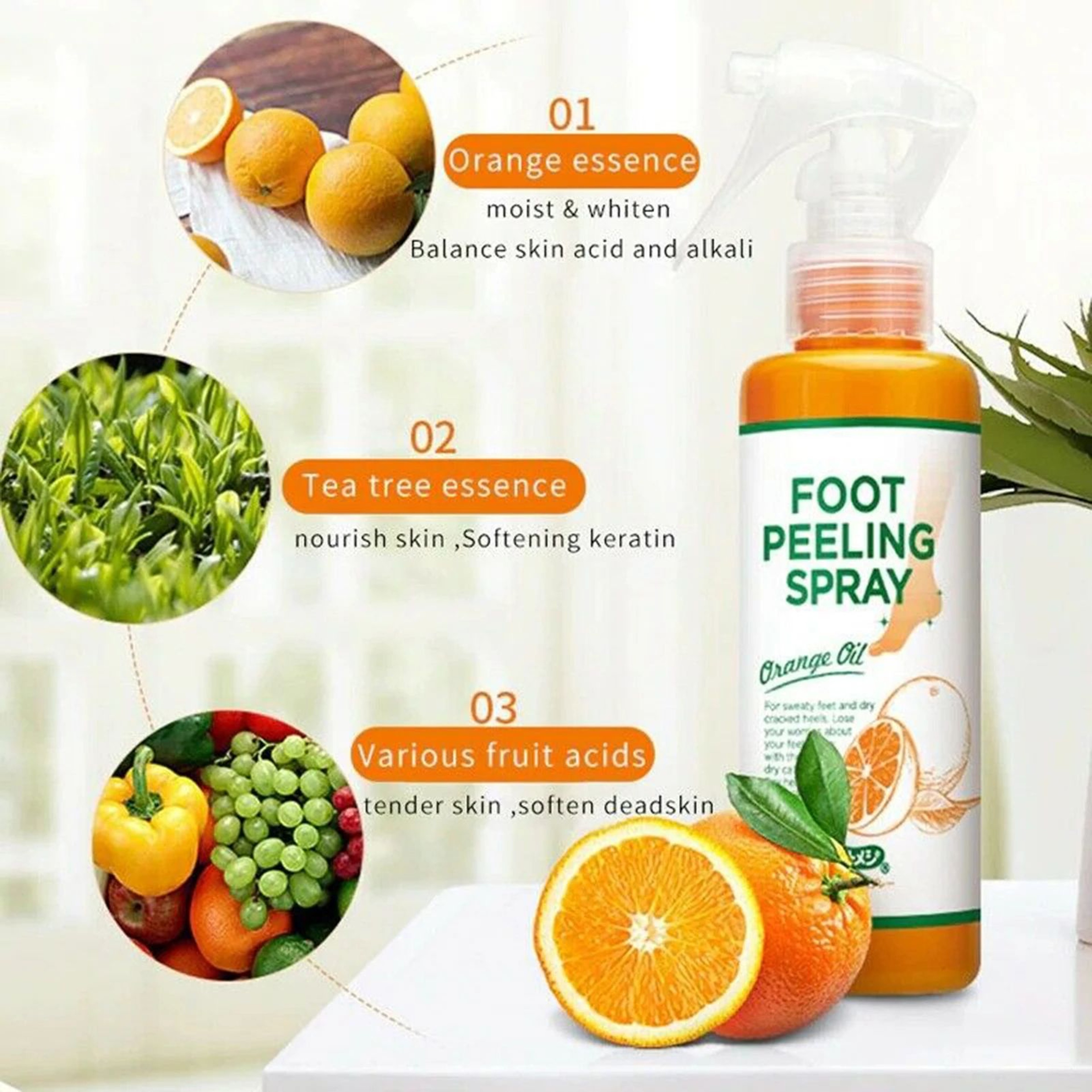 100ml Exfoliating Foot Peeling Spray For Rough Skin 4