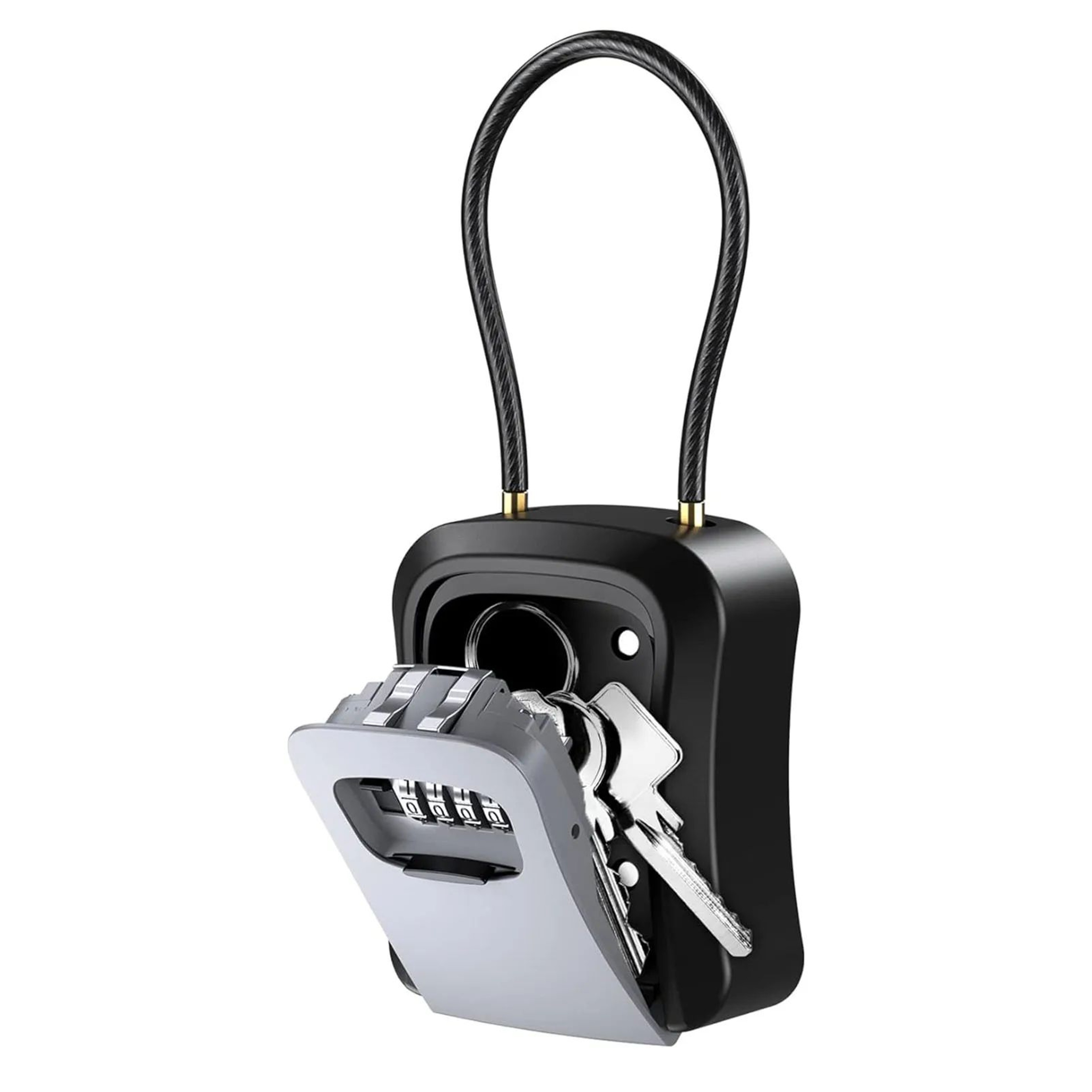 Large 4 Digit Combination Key Lock Box 7