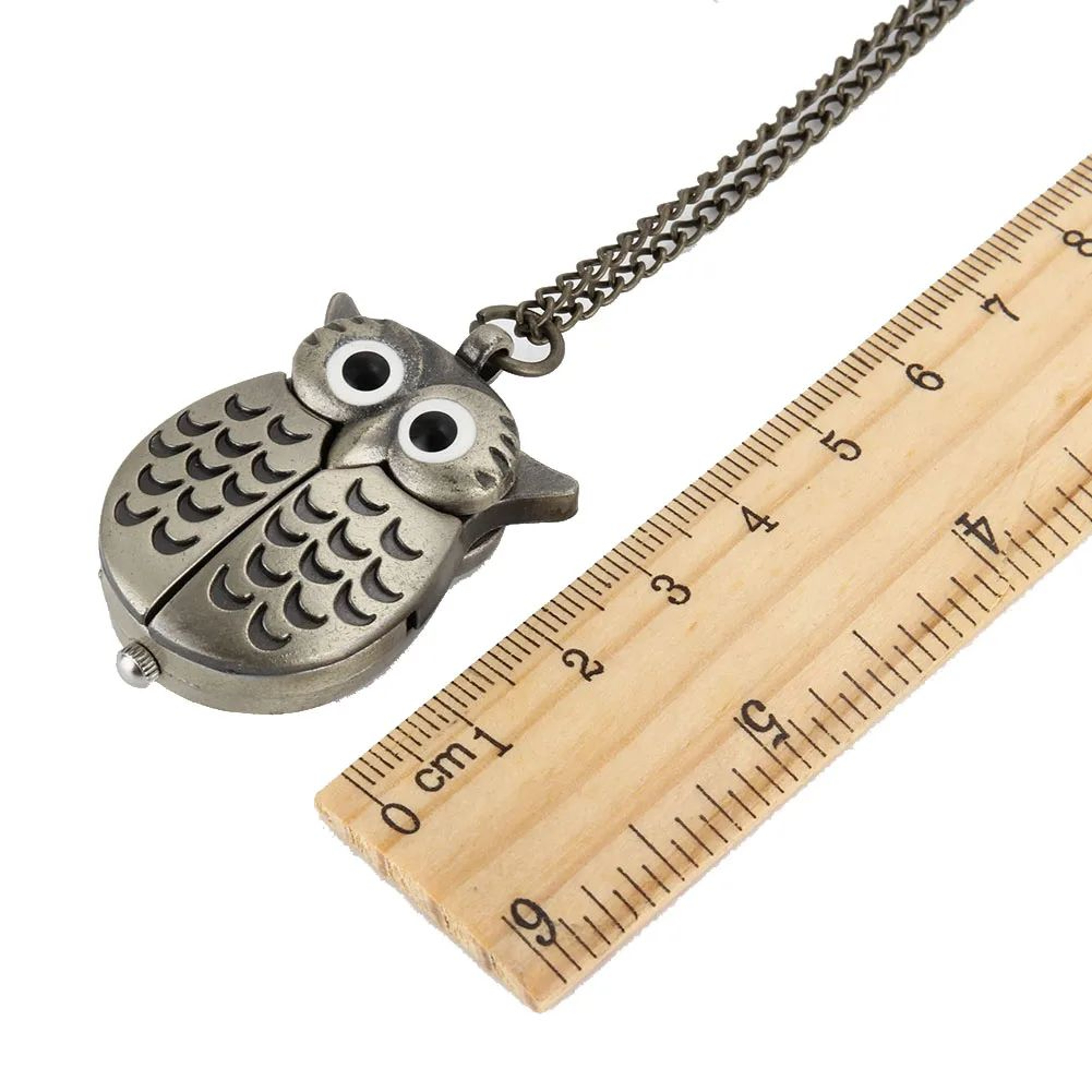 Vintage Owl Pendant Necklace Pocket Watch 1