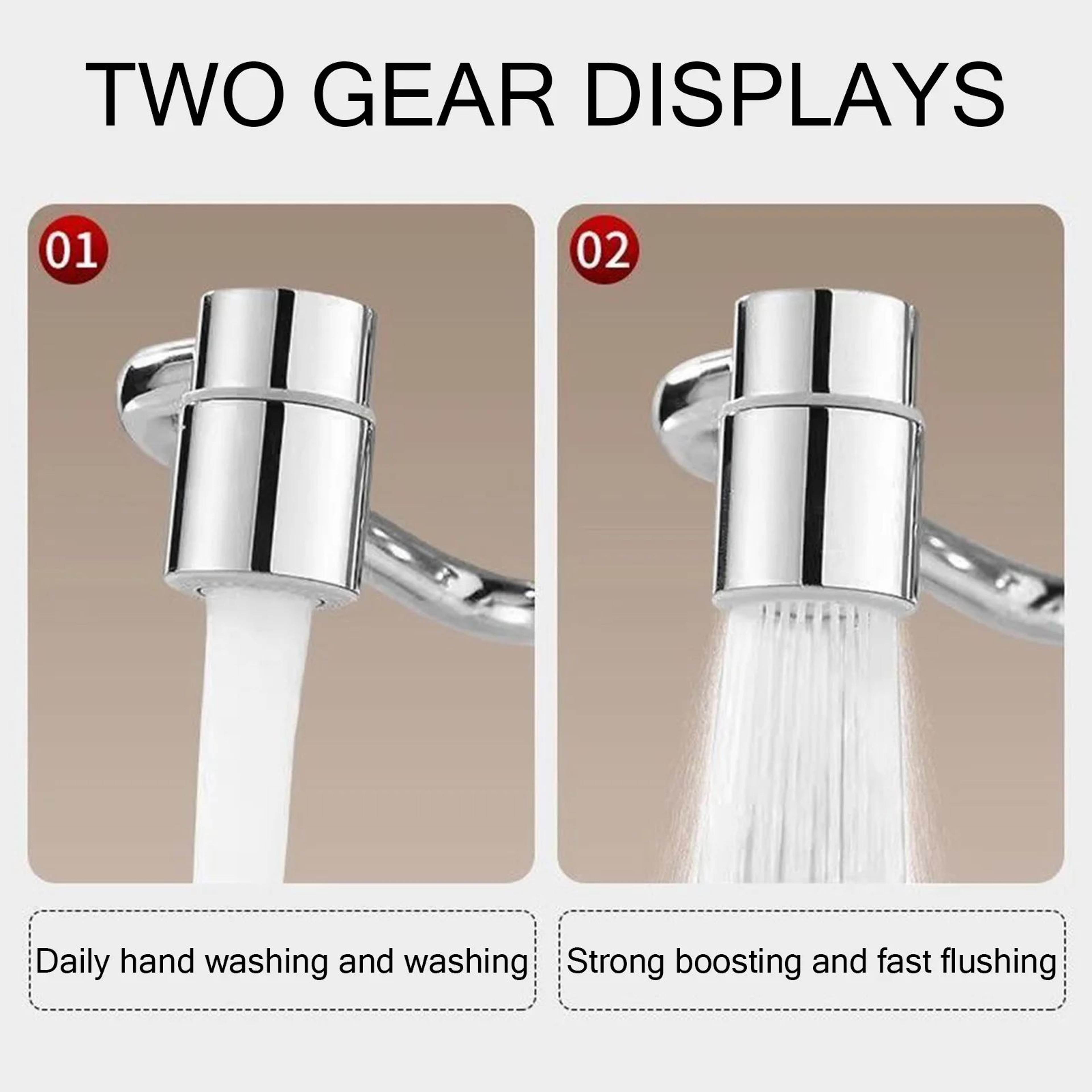 Flexiflow Rotating Stainless Steel Faucet Extender For Kitchen And Bathroom 3