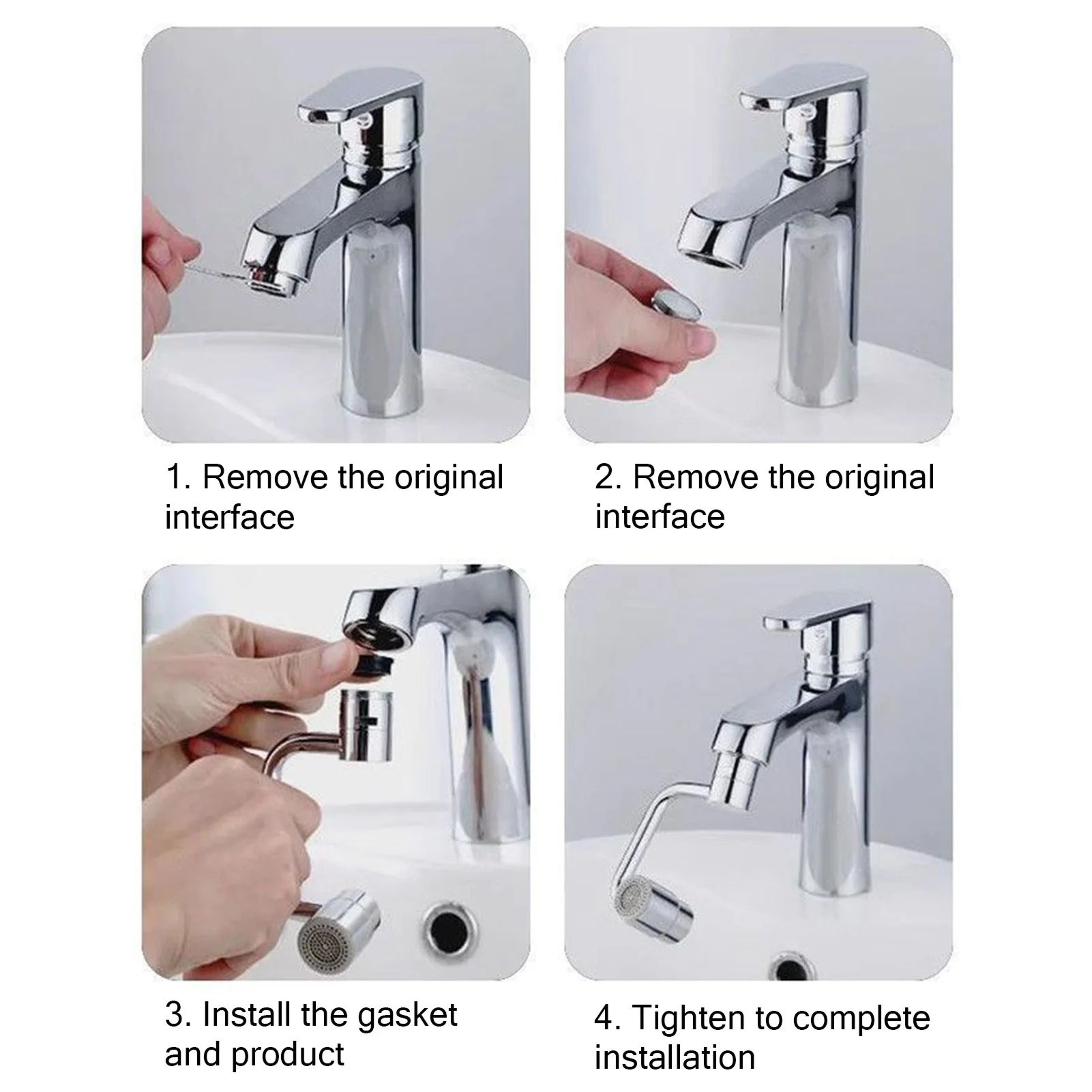 Flexiflow Rotating Stainless Steel Faucet Extender For Kitchen And Bathroom 2
