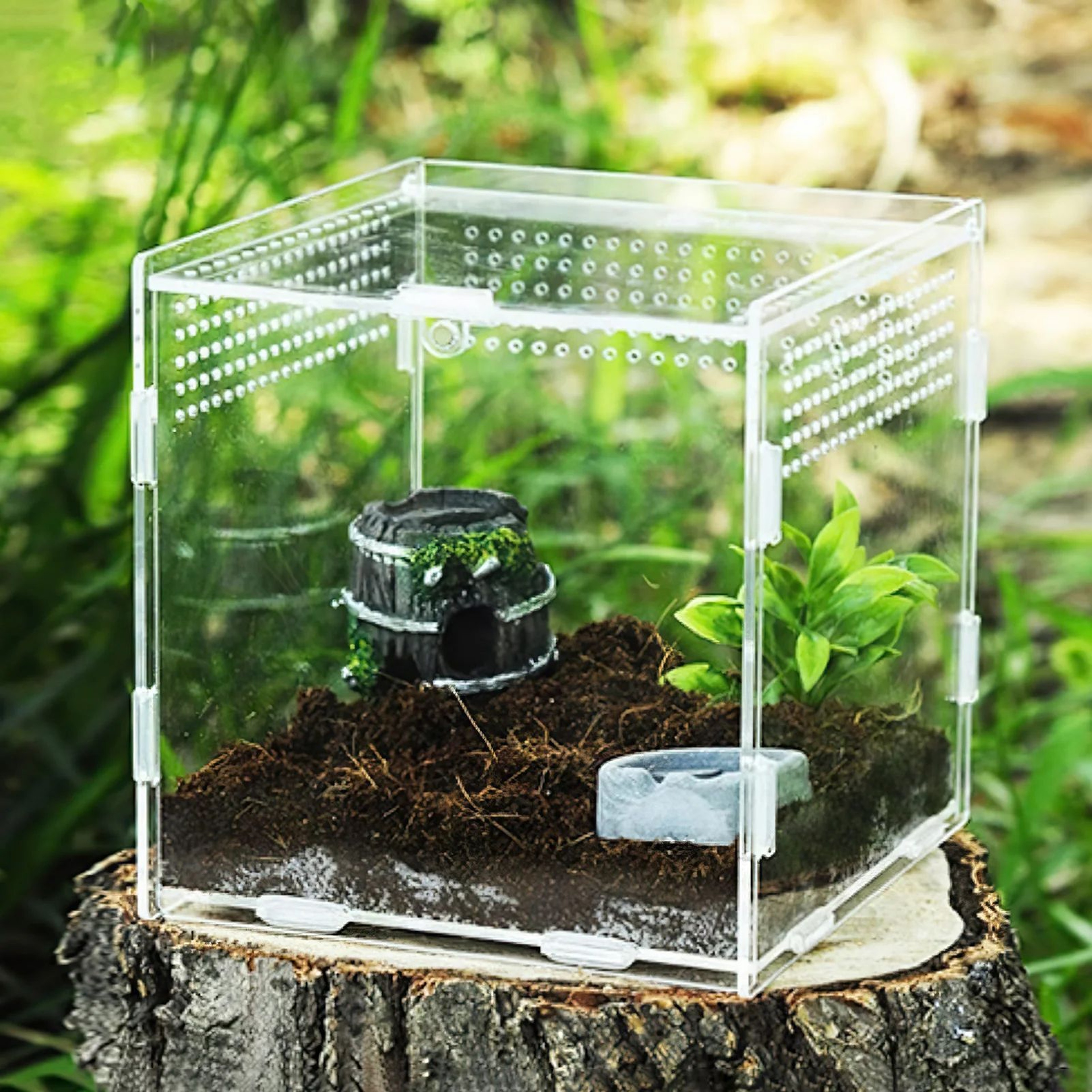 Clear Acrylic Stackable Reptile Feeding And Habitat Box 1