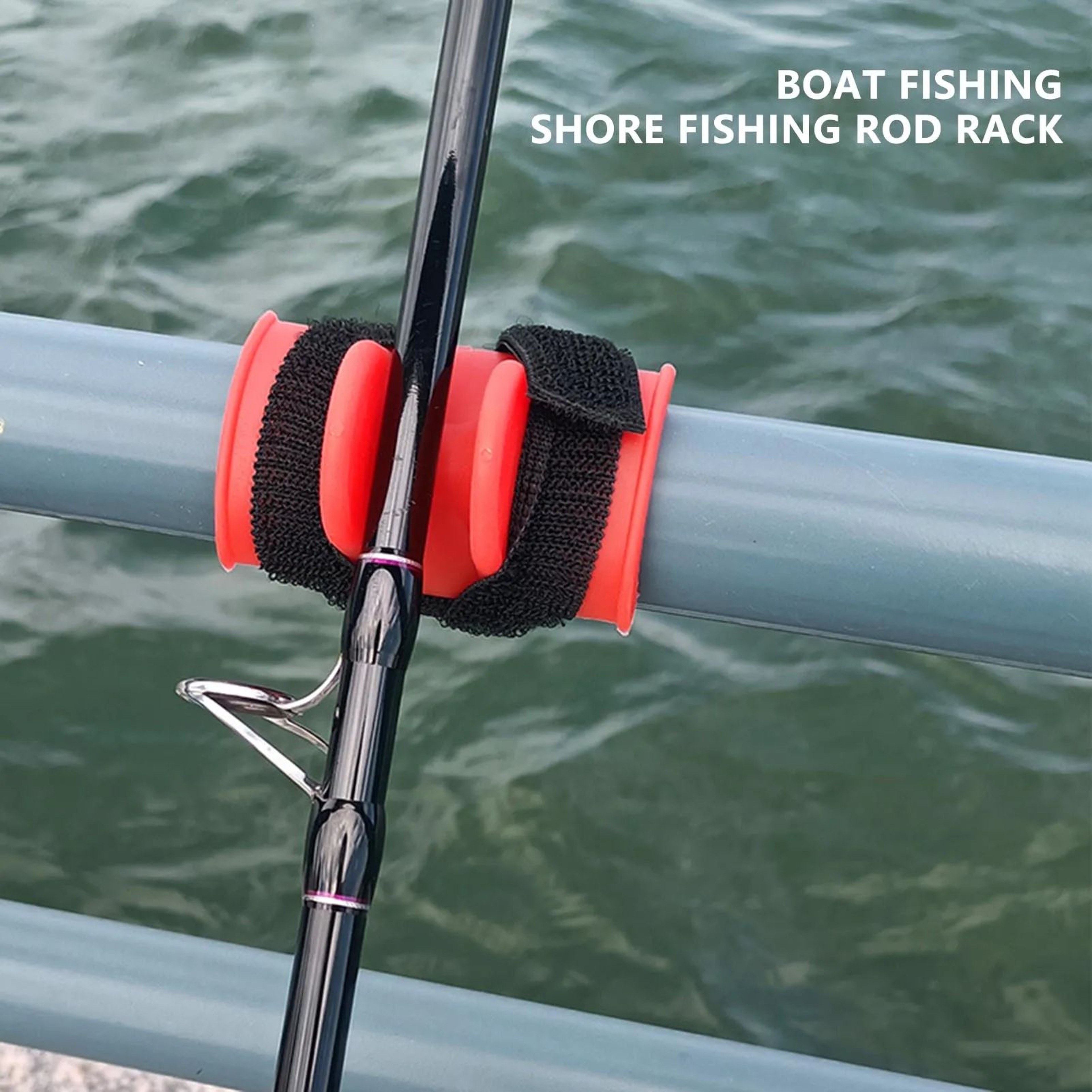 Portable Fishing Rod Holder Straps Adjustable Carrying Bracket 0