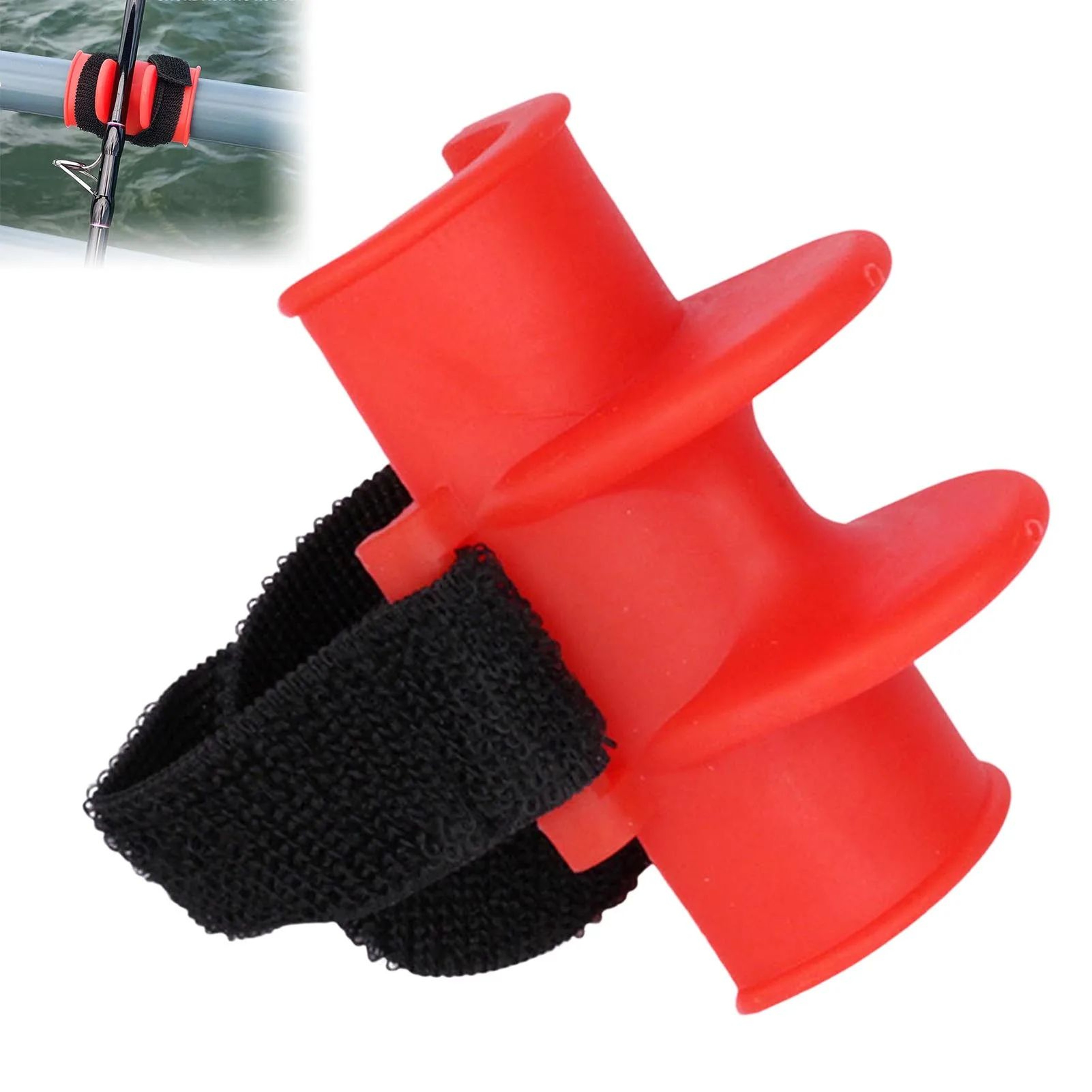 Portable Fishing Rod Holder Straps Adjustable Carrying Bracket 8